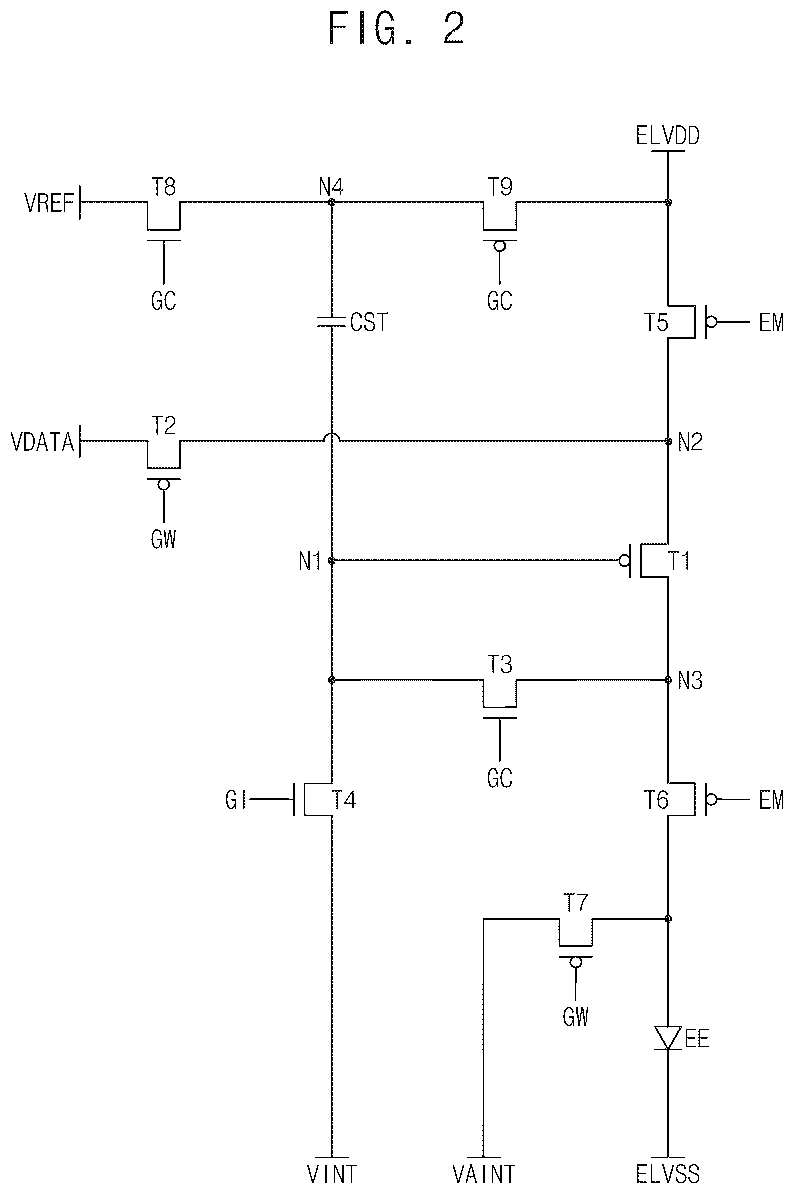 Patent US12562107 Figure 2 – Pixel circuit, display apparatus including the same and electronic apparatus including the same