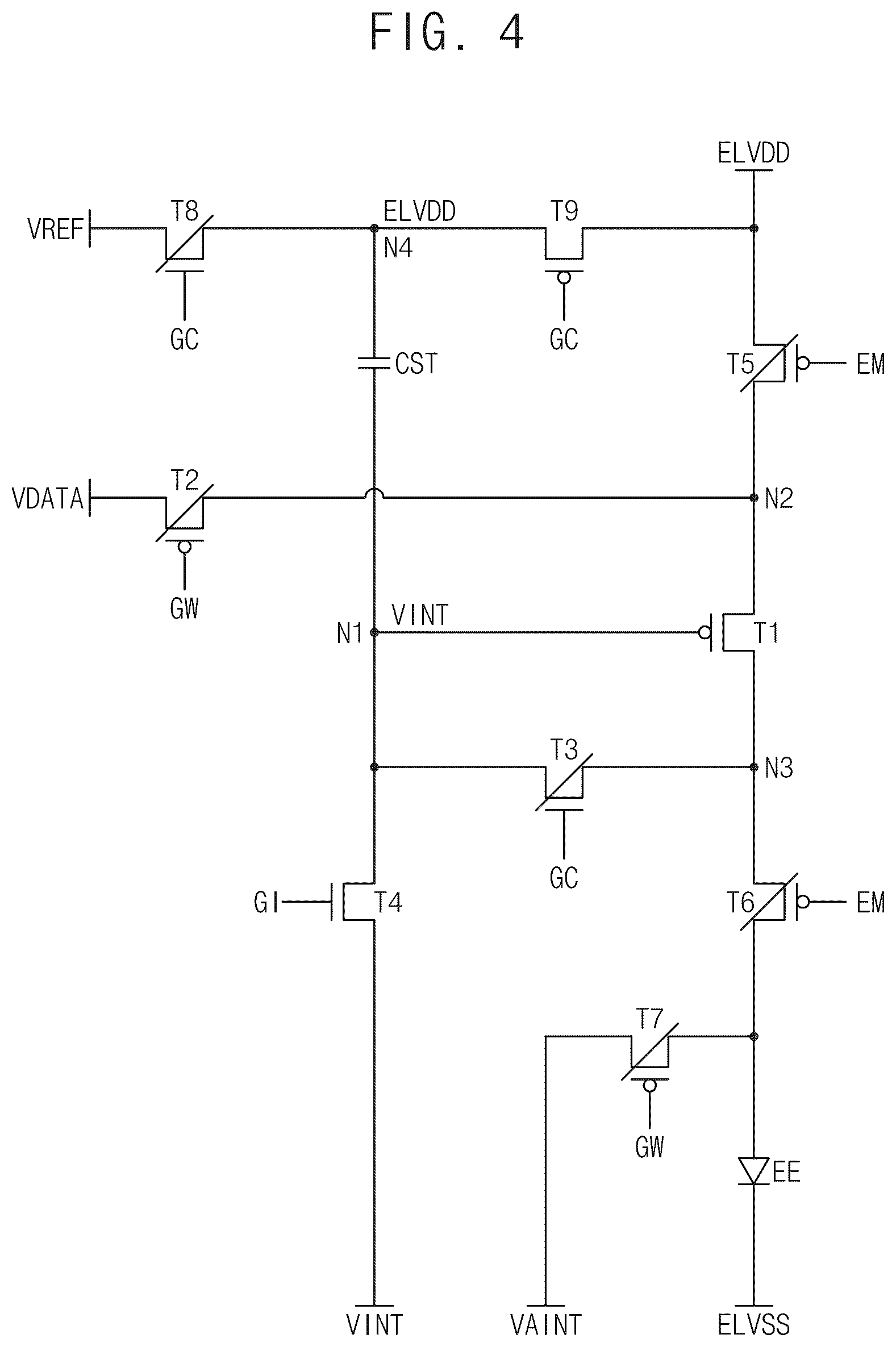 Patent US12562107 Figure 4 – Pixel circuit, display apparatus including the same and electronic apparatus including the same