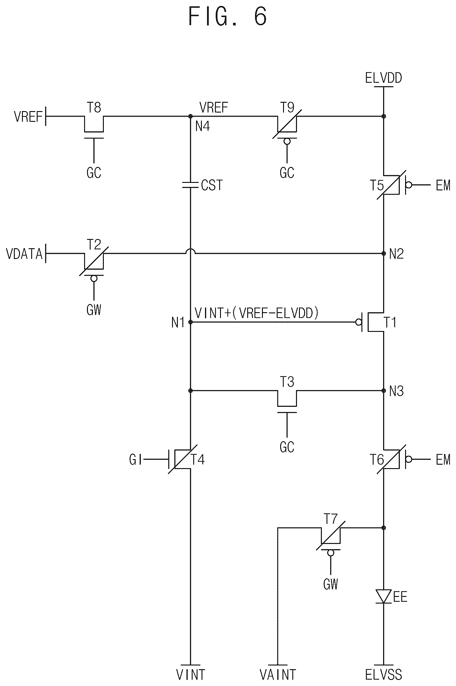 Patent US12562107 Figure 6 – Pixel circuit, display apparatus including the same and electronic apparatus including the same