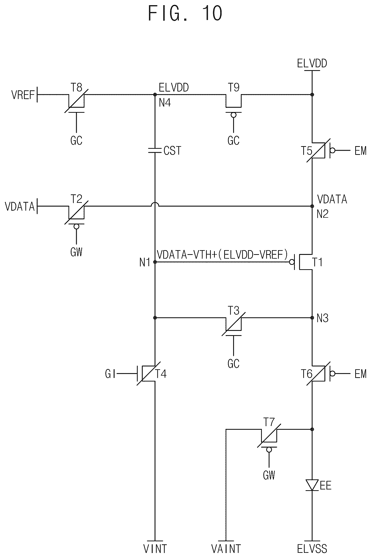 Patent US12562107 Figure 10 – Pixel circuit, display apparatus including the same and electronic apparatus including the same