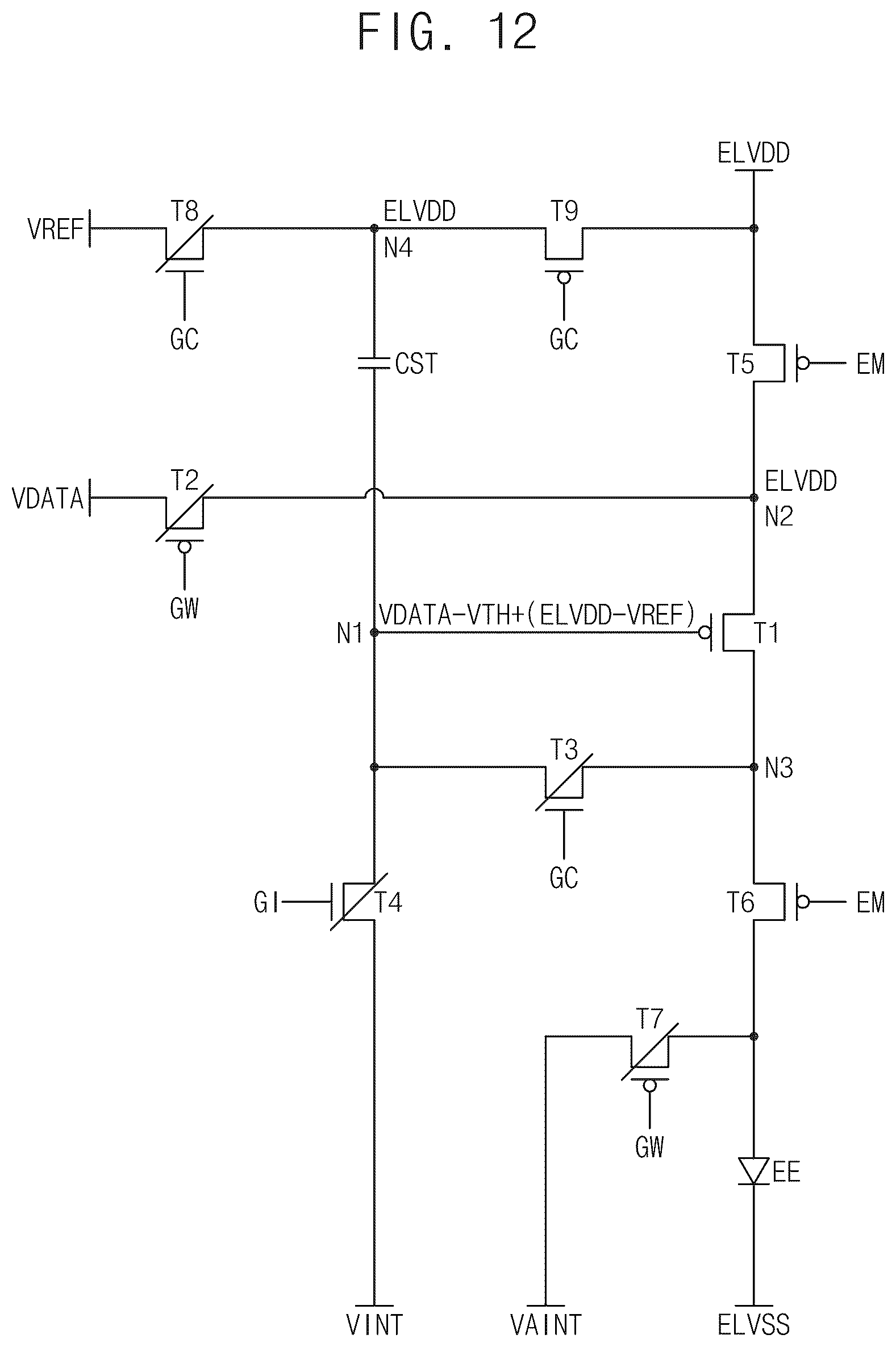 Patent US12562107 Figure 12 – Pixel circuit, display apparatus including the same and electronic apparatus including the same