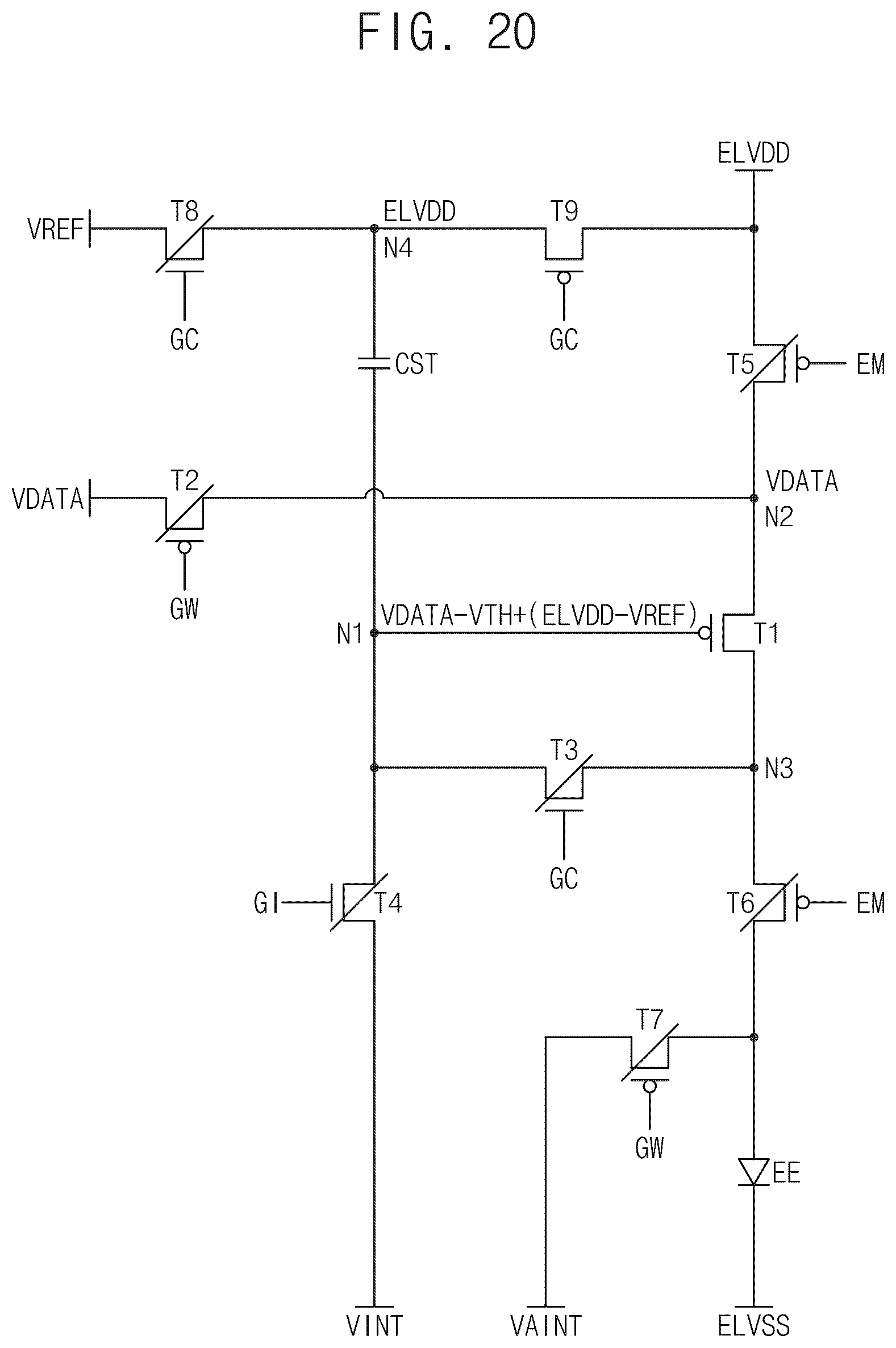 Patent US12562107 Figure 20 – Pixel circuit, display apparatus including the same and electronic apparatus including the same