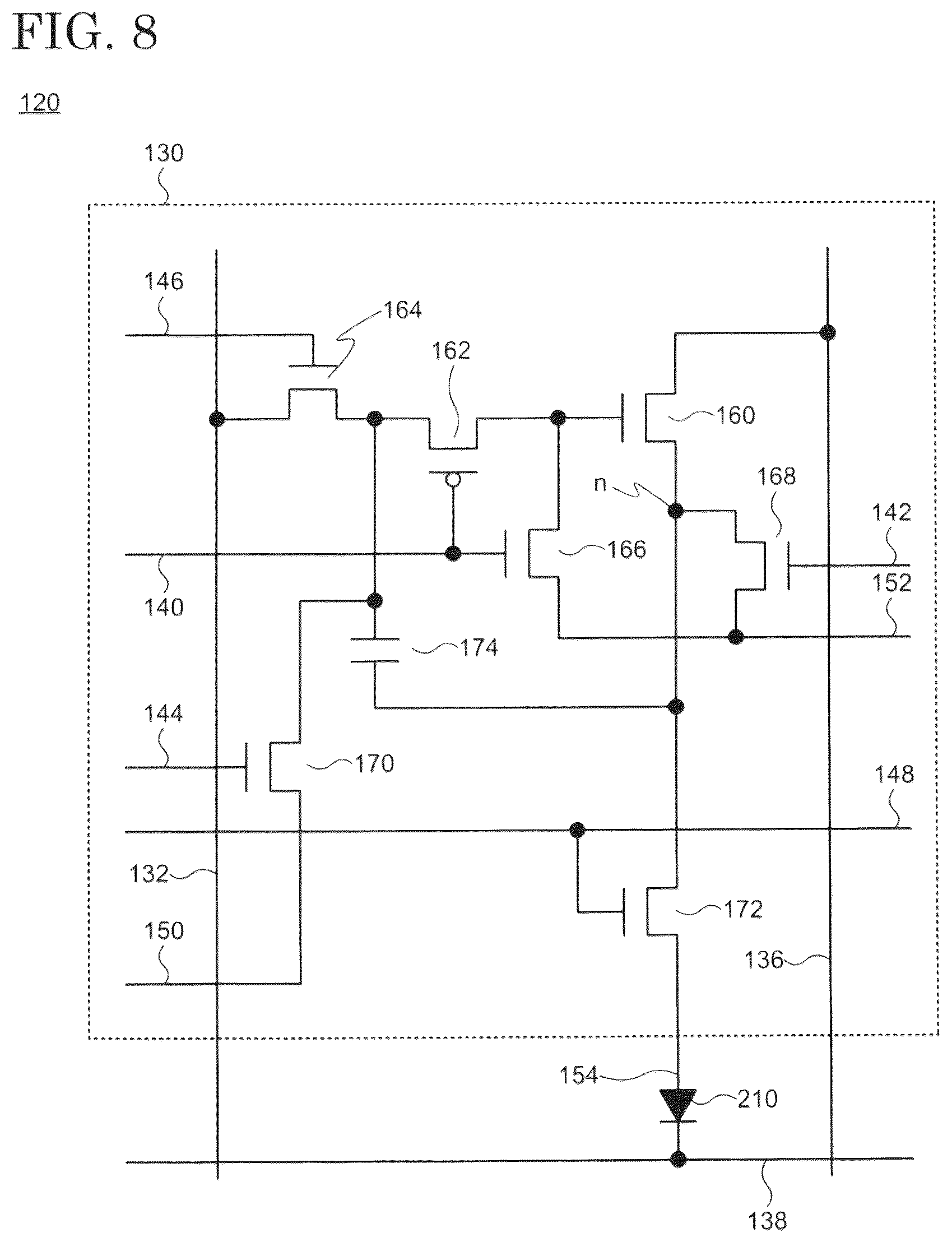 Patent US12562108 Figure 8 – Display device