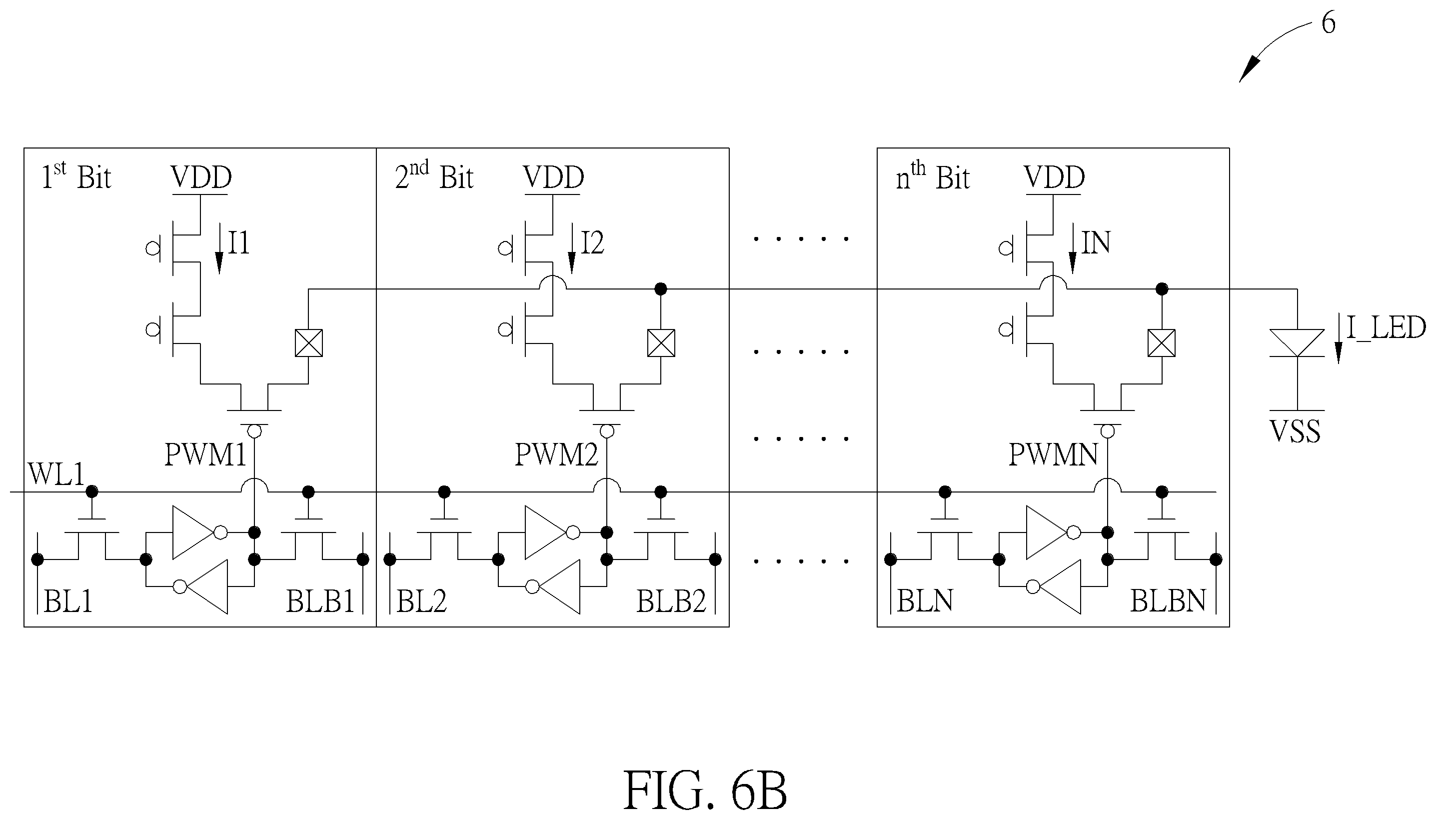 Patent US12562111 Figure 7 – Driving circuit and pixel element