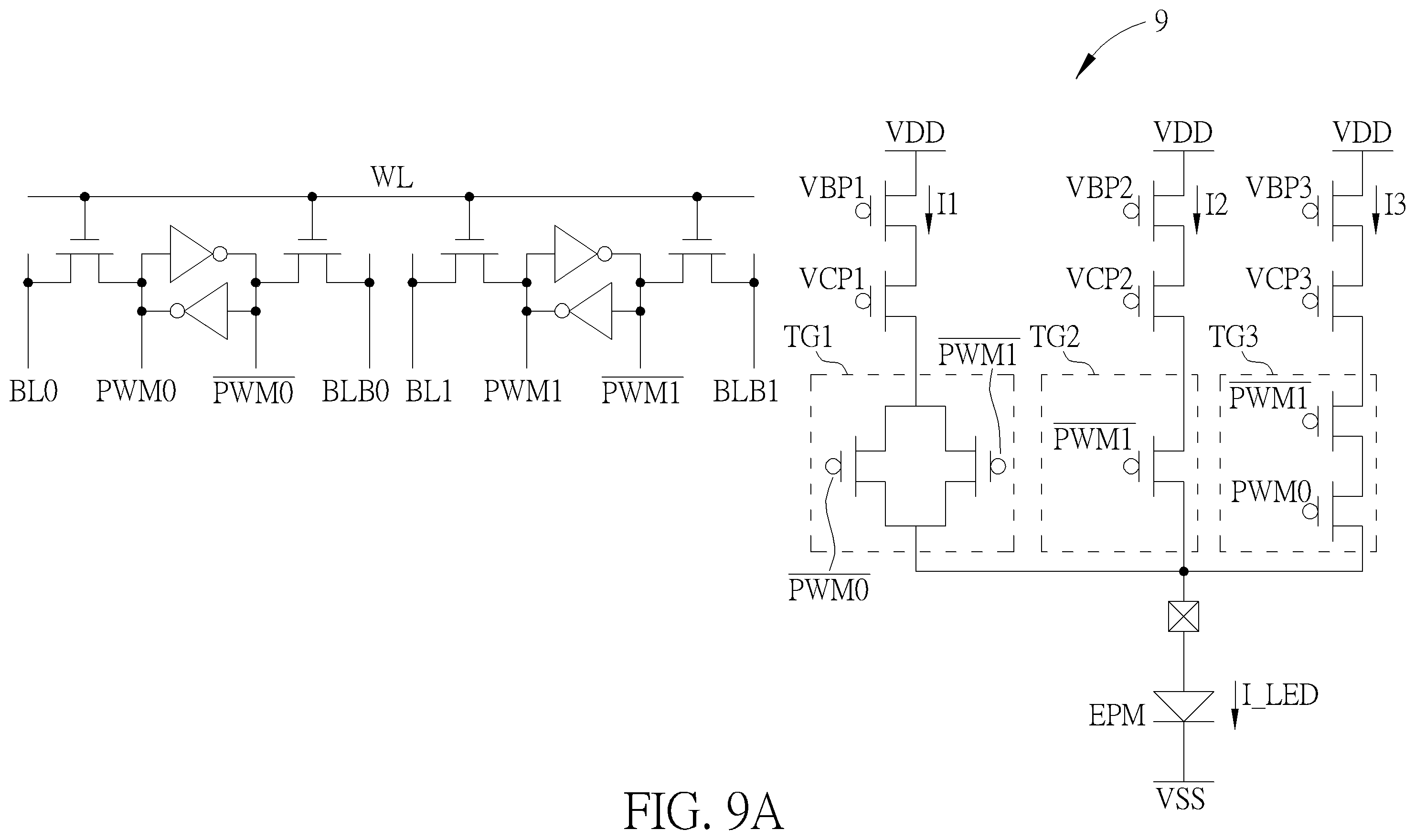 Patent US12562111 Figure 10 – Driving circuit and pixel element