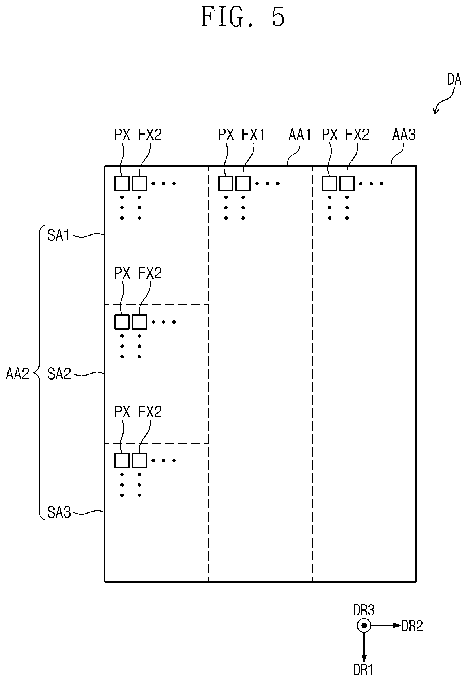 Patent US12562112 Figure 5 – Display device detecting illuminance for each panel position