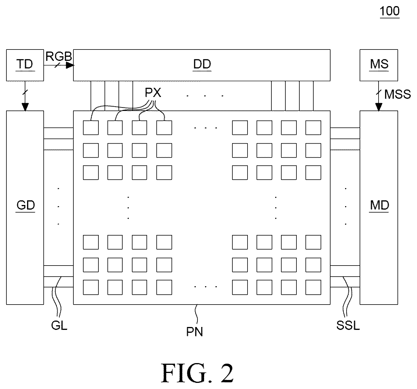Patent US12562114 Figure 2 – Display device