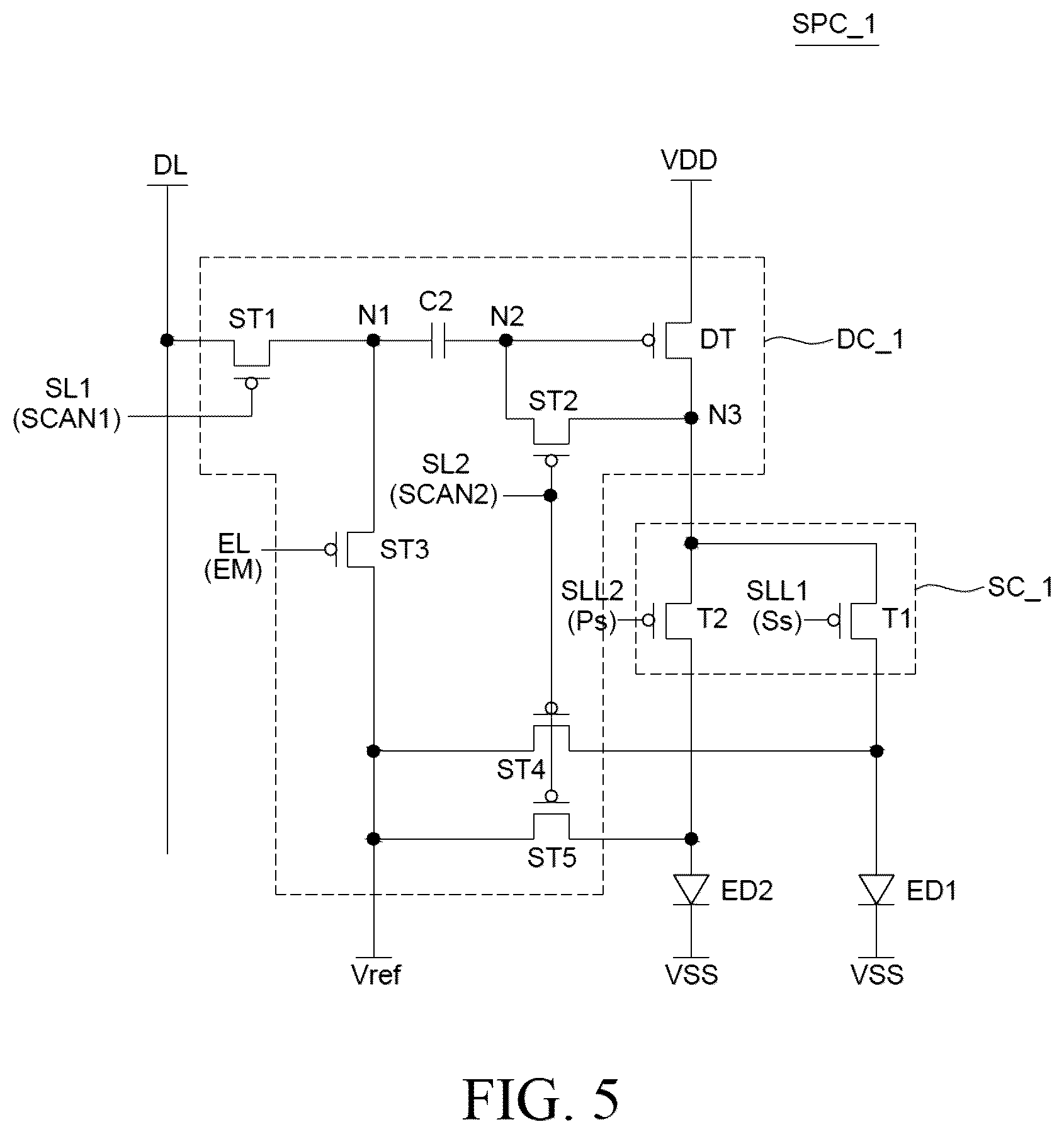 Patent US12562114 Figure 5 – Display device