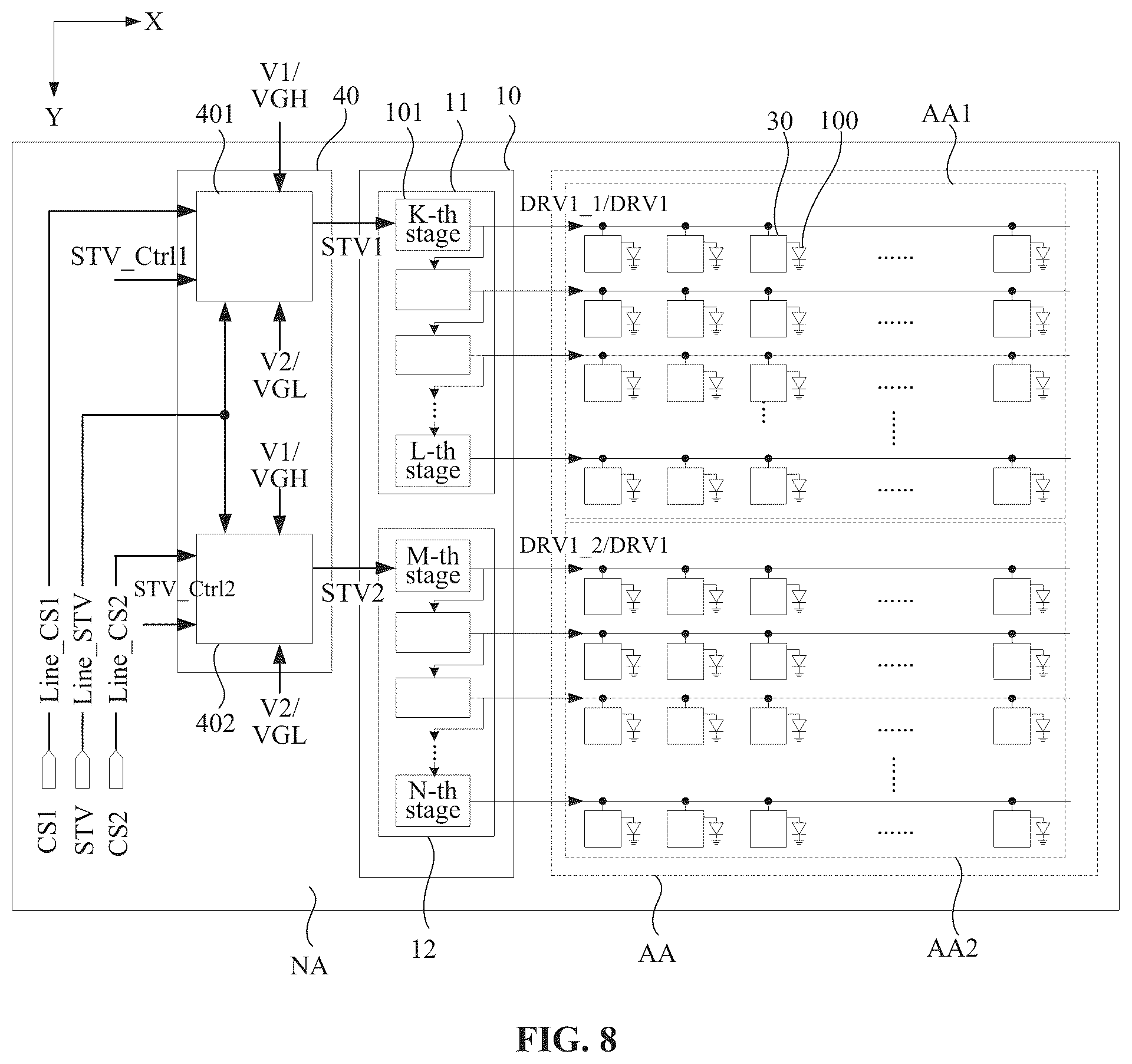 Patent US12562115 Figure 7 – Display panel and display device