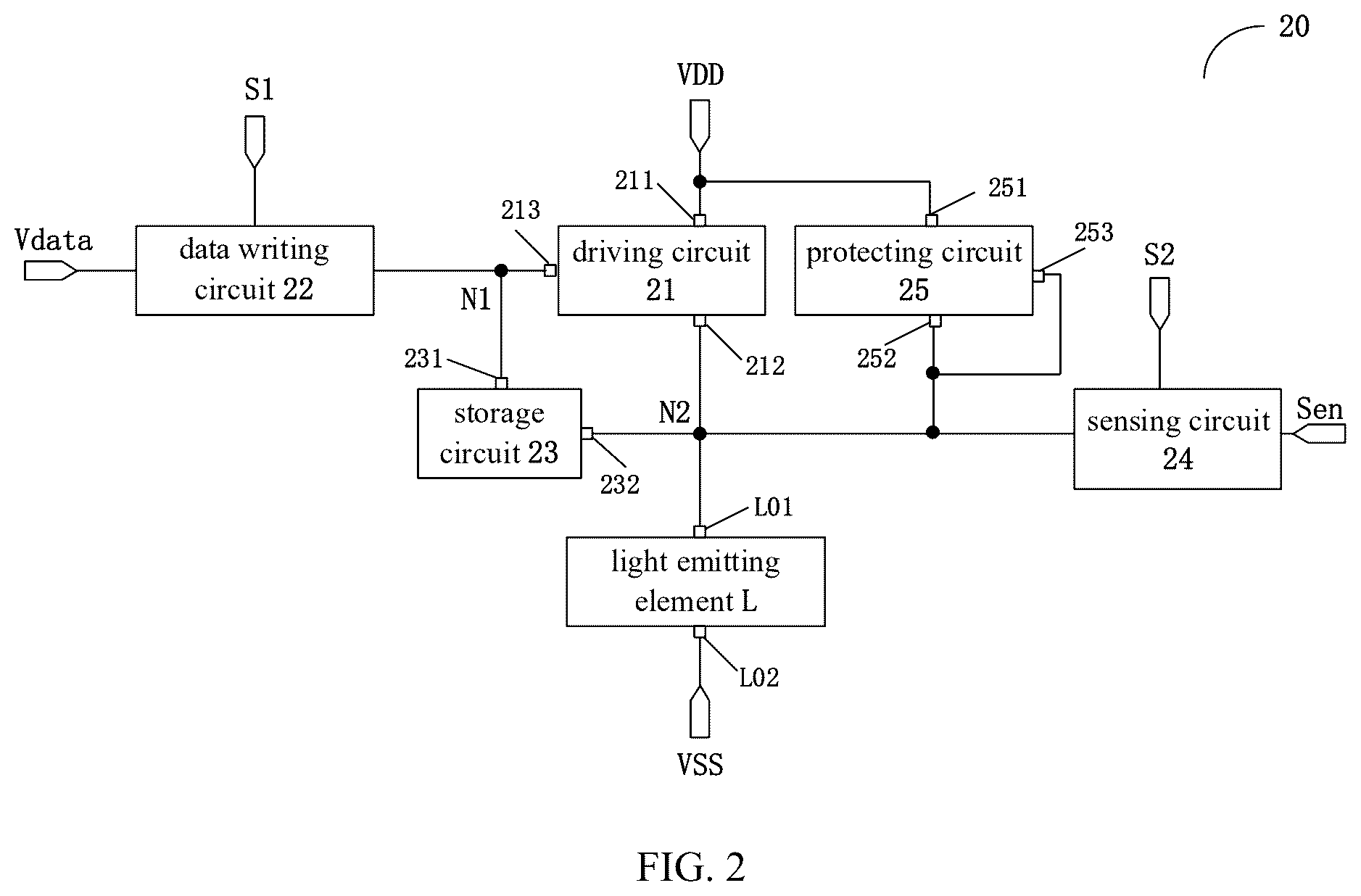 Patent US12562117 Figure 2 – Semiconductor substrate and driving method therefor, and semiconductor display apparatus