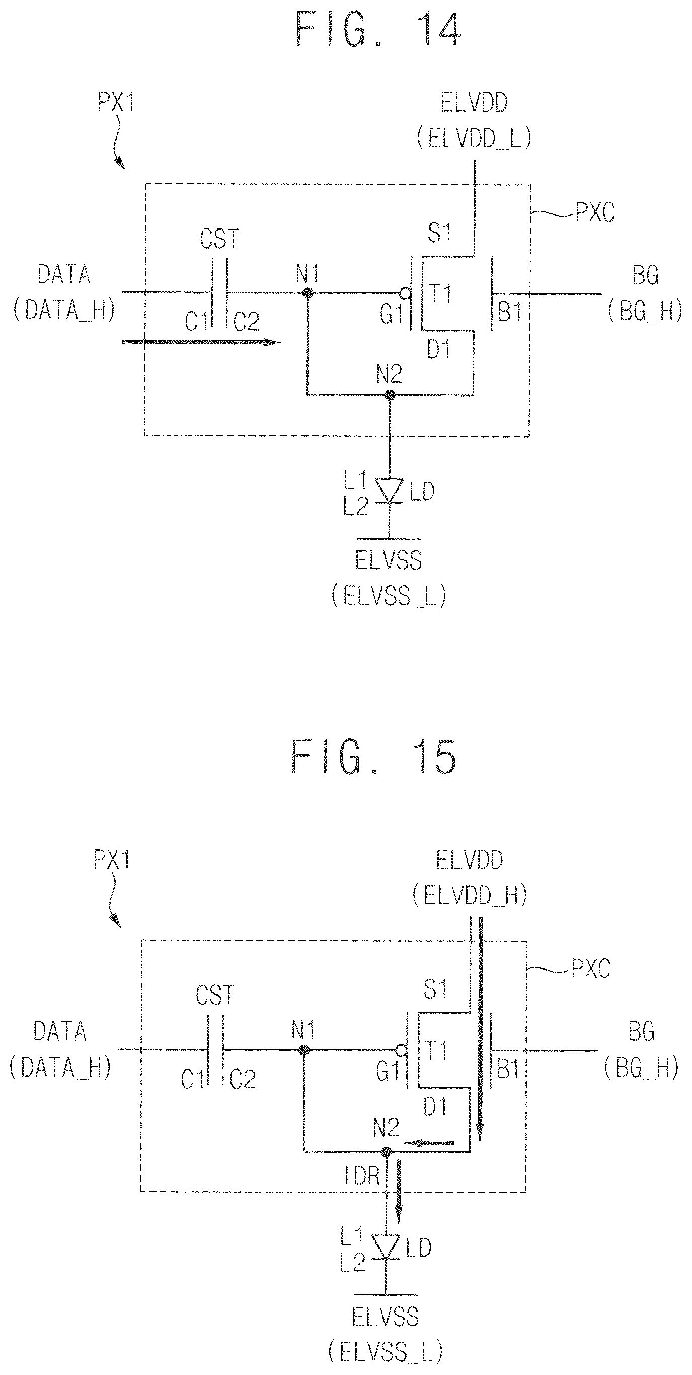 Patent US12562118 Figure 9 – Pixel with gate of driving transistor directly connected to drain and display device including the same