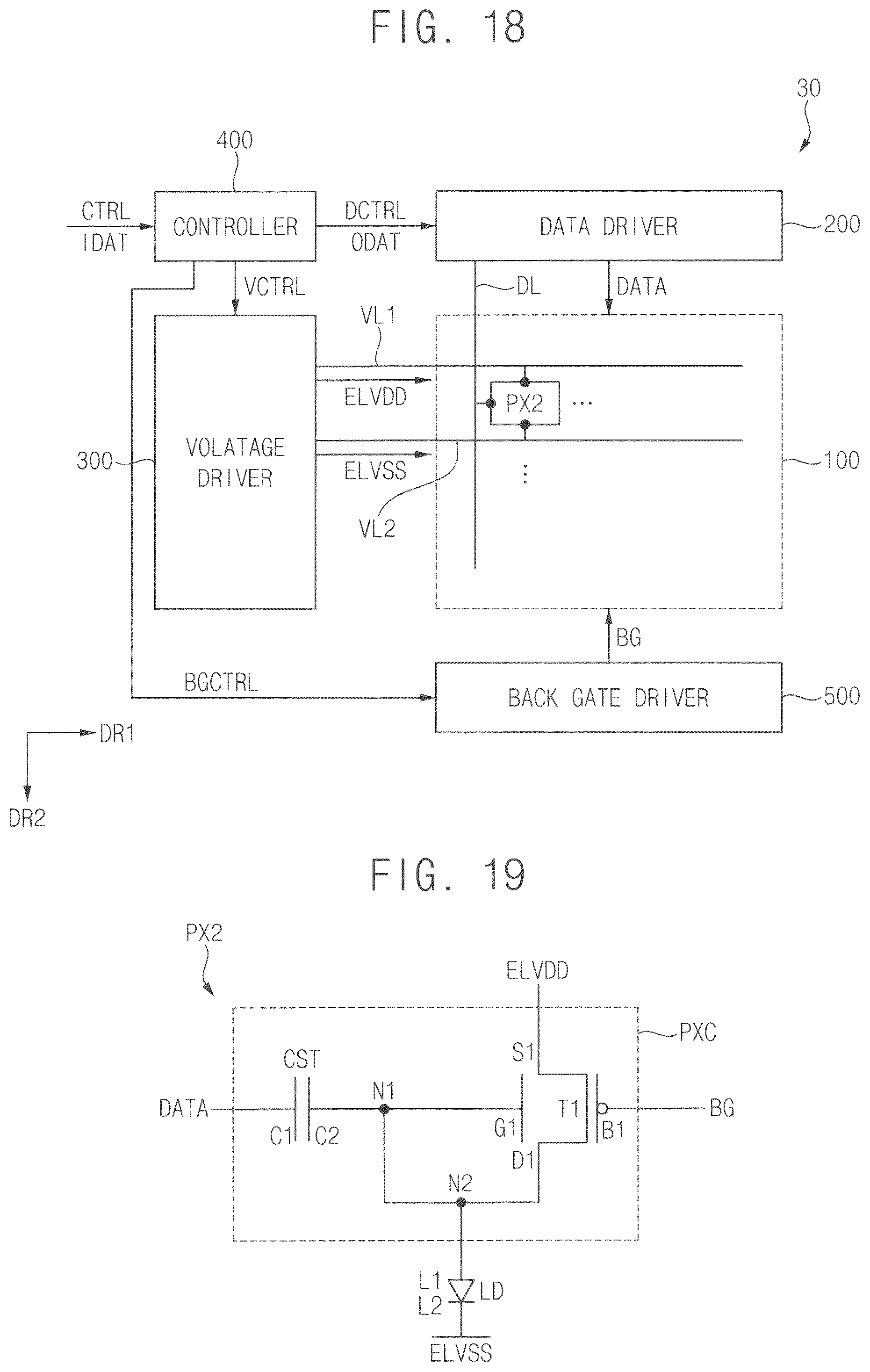 Patent US12562118 Figure 12 – Pixel with gate of driving transistor directly connected to drain and display device including the same