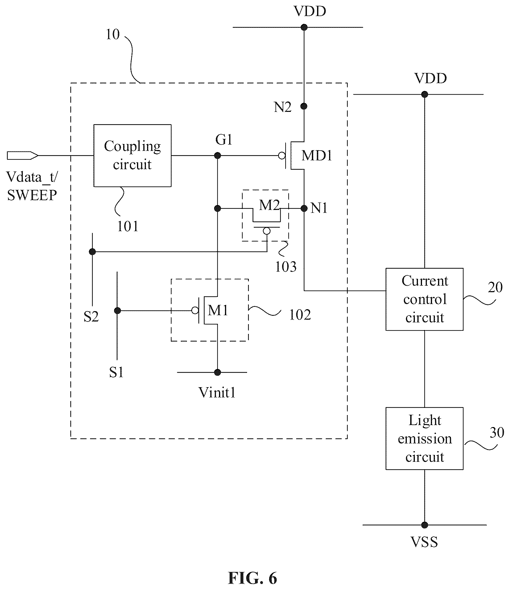 Patent US12562119 Figure 6 – Pixel circuit and driving method thereof, and display device