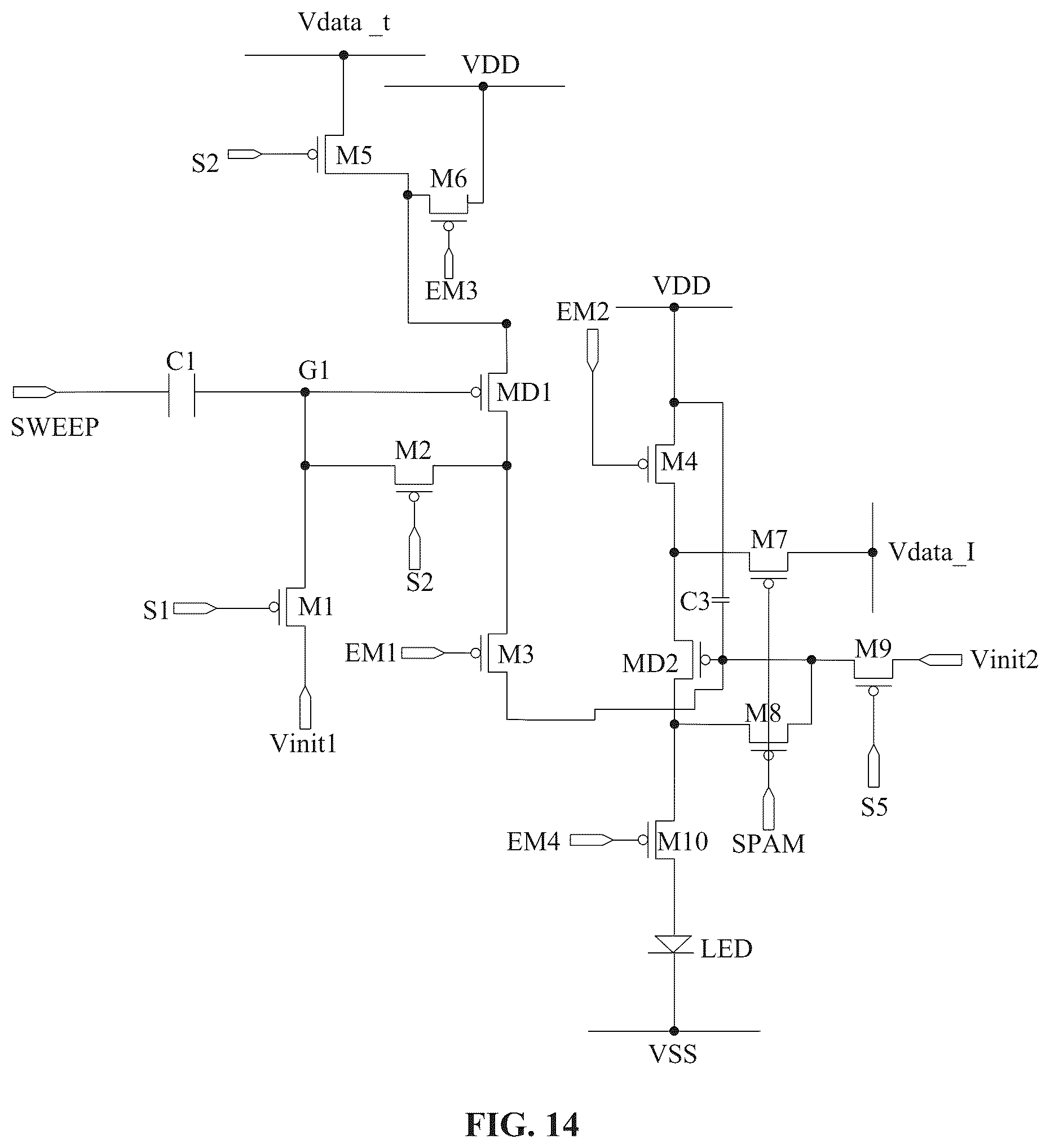 Patent US12562119 Figure 13 – Pixel circuit and driving method thereof, and display device