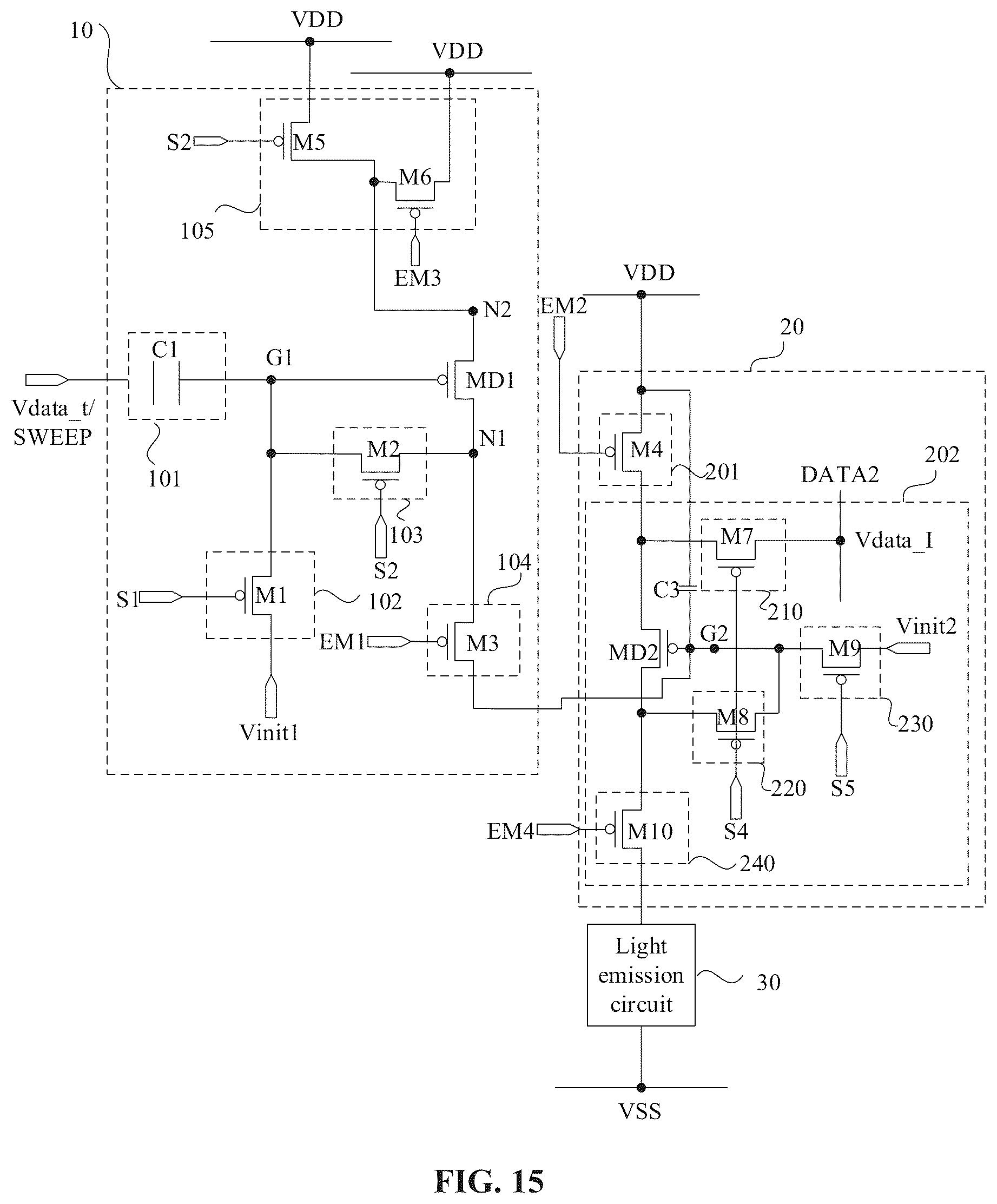 Patent US12562119 Figure 14 – Pixel circuit and driving method thereof, and display device