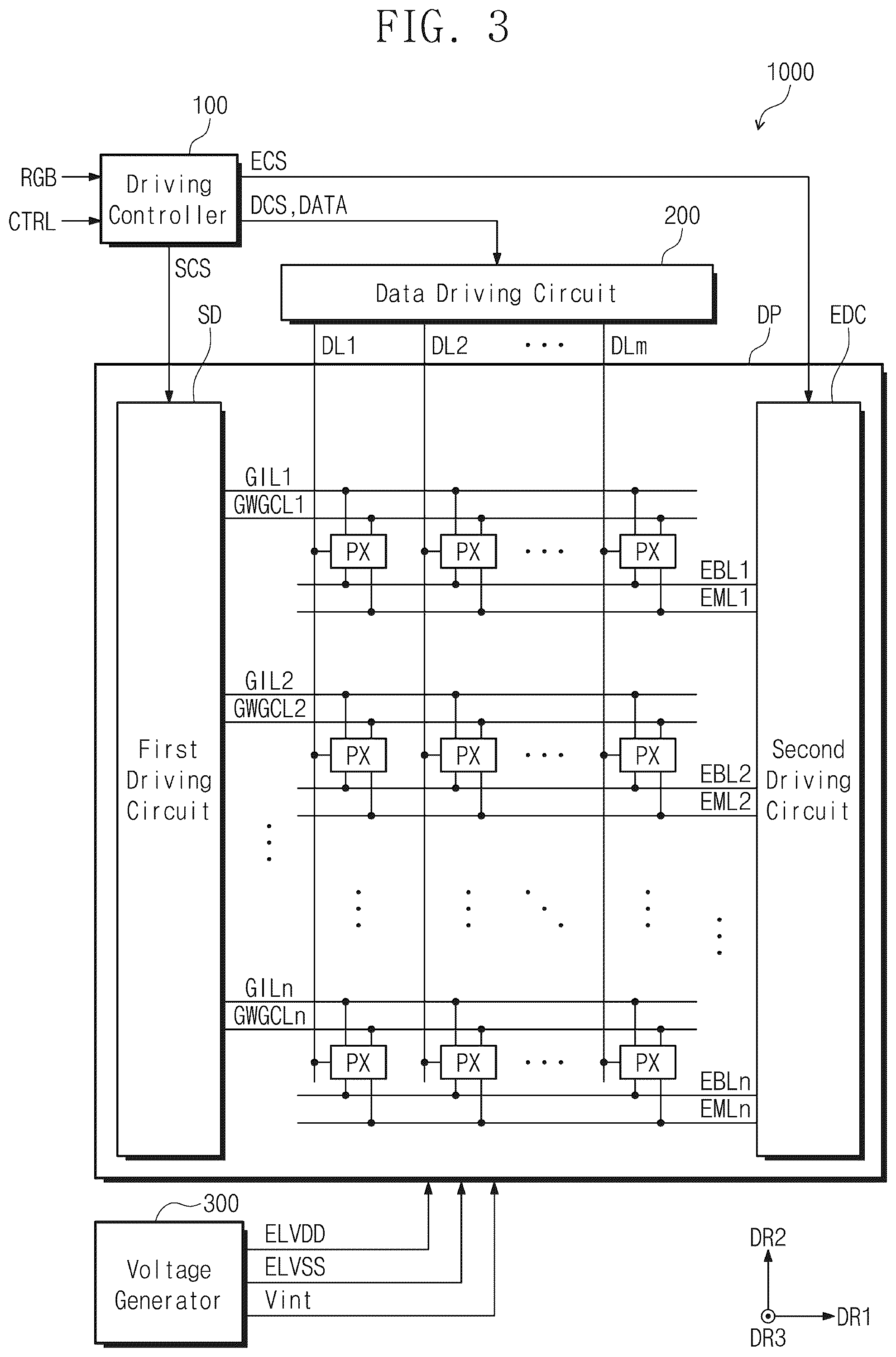 Patent US12562120 Figure 3 – Pixel and display device