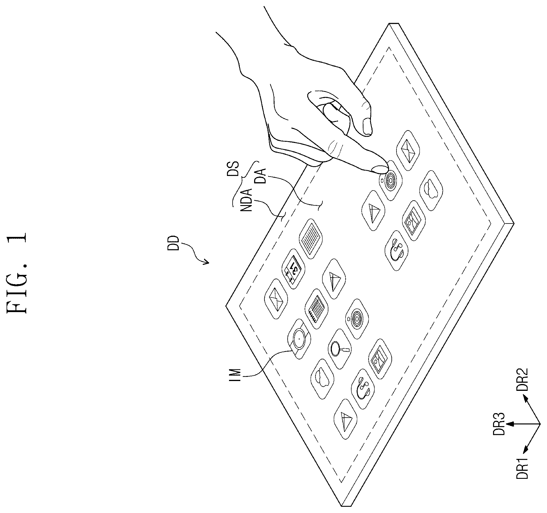 Patent US12562123 Figure 1 – Display device