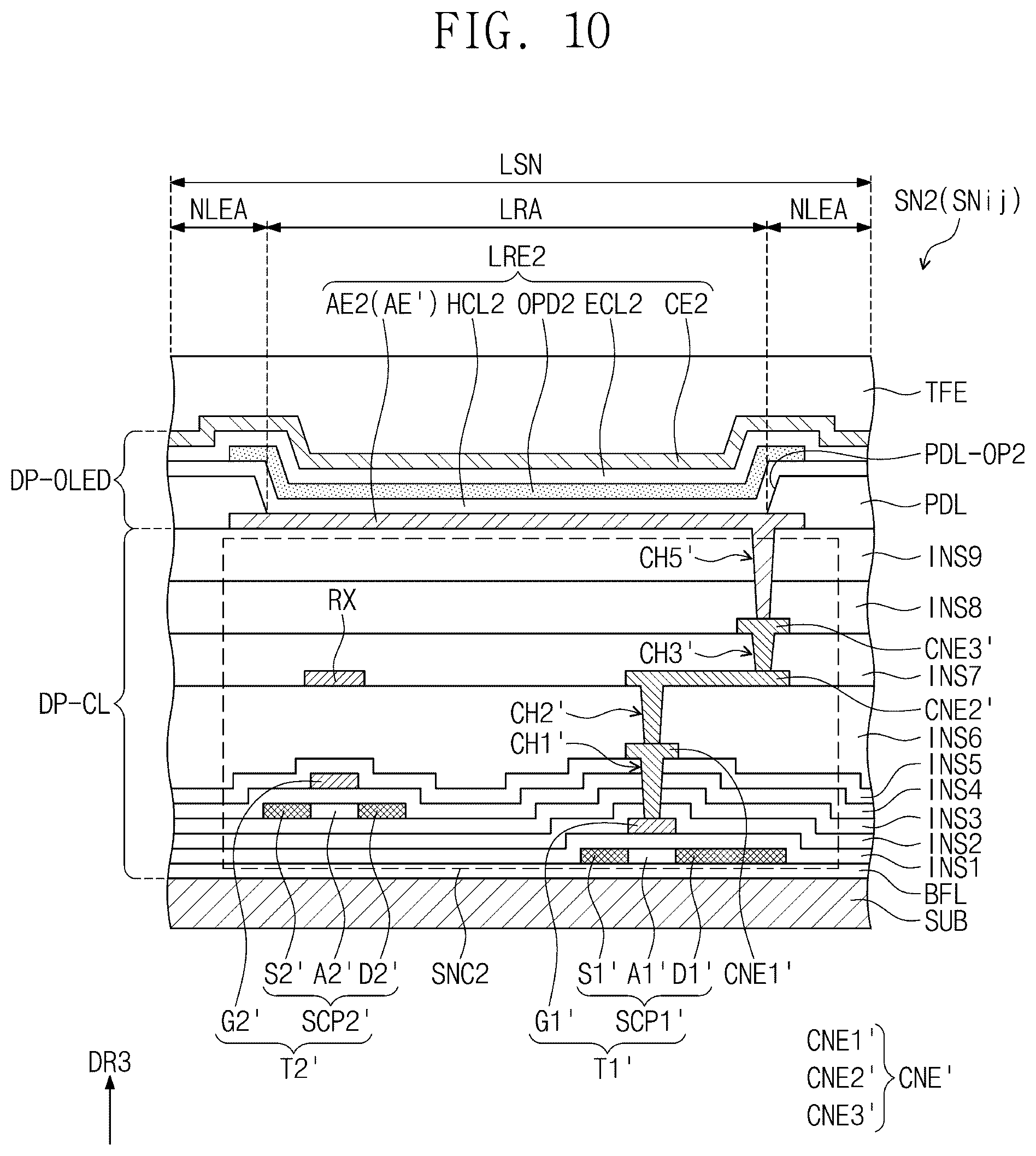 Patent US12562123 Figure 10 – Display device