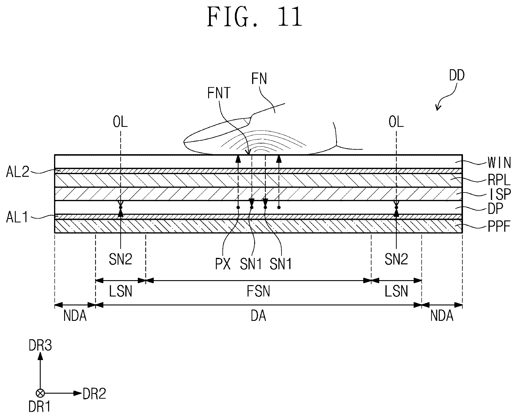 Patent US12562123 Figure 11 – Display device