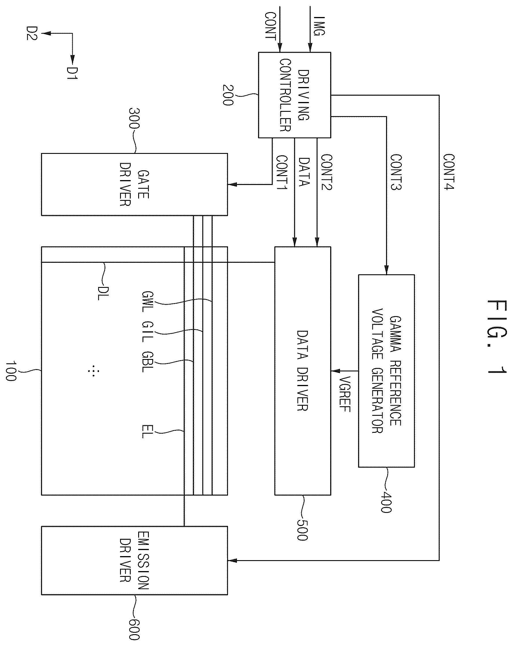 Patent US12562125 Figure 1 – Display panel and method of driving the same