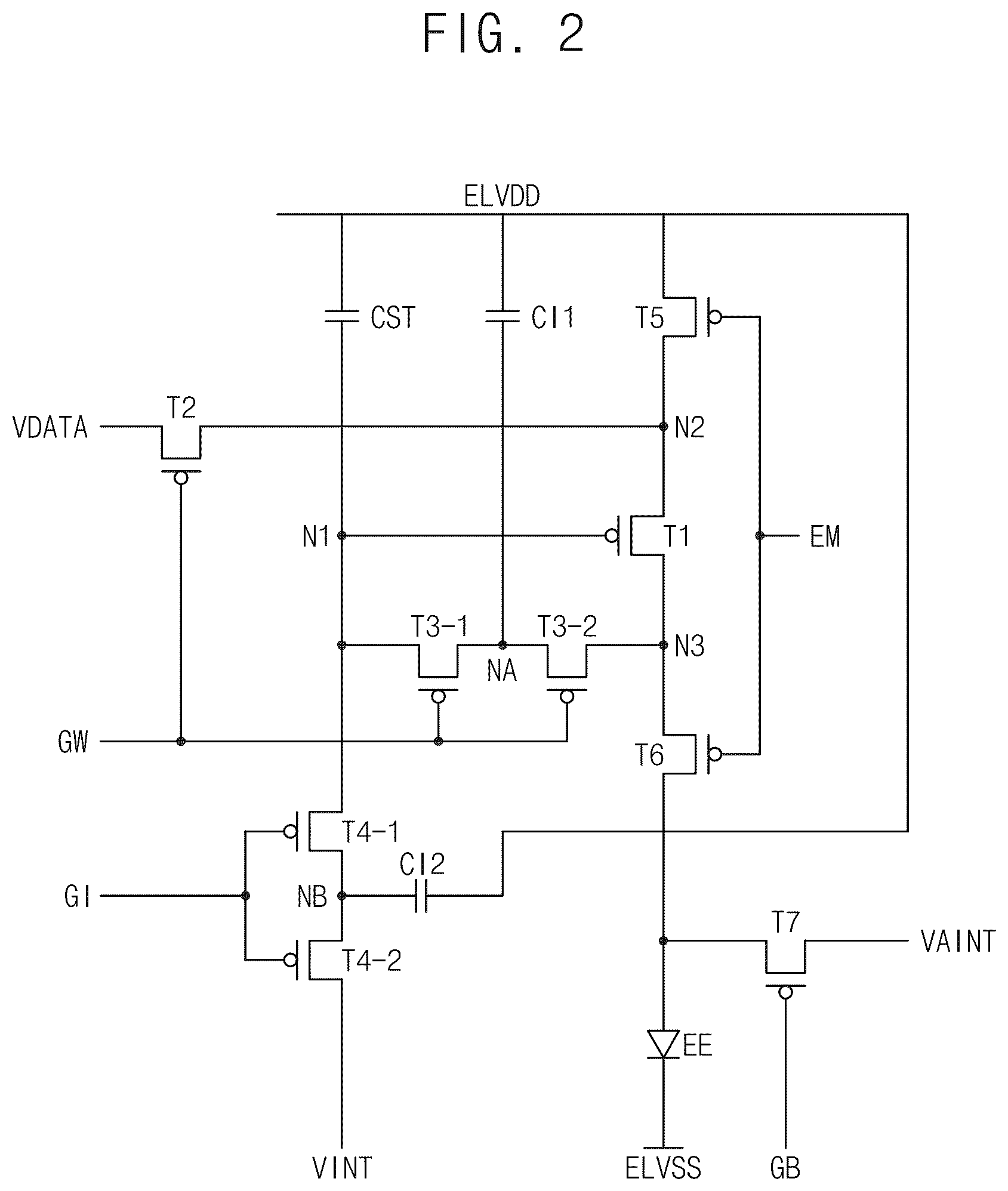 Patent US12562125 Figure 2 – Display panel and method of driving the same