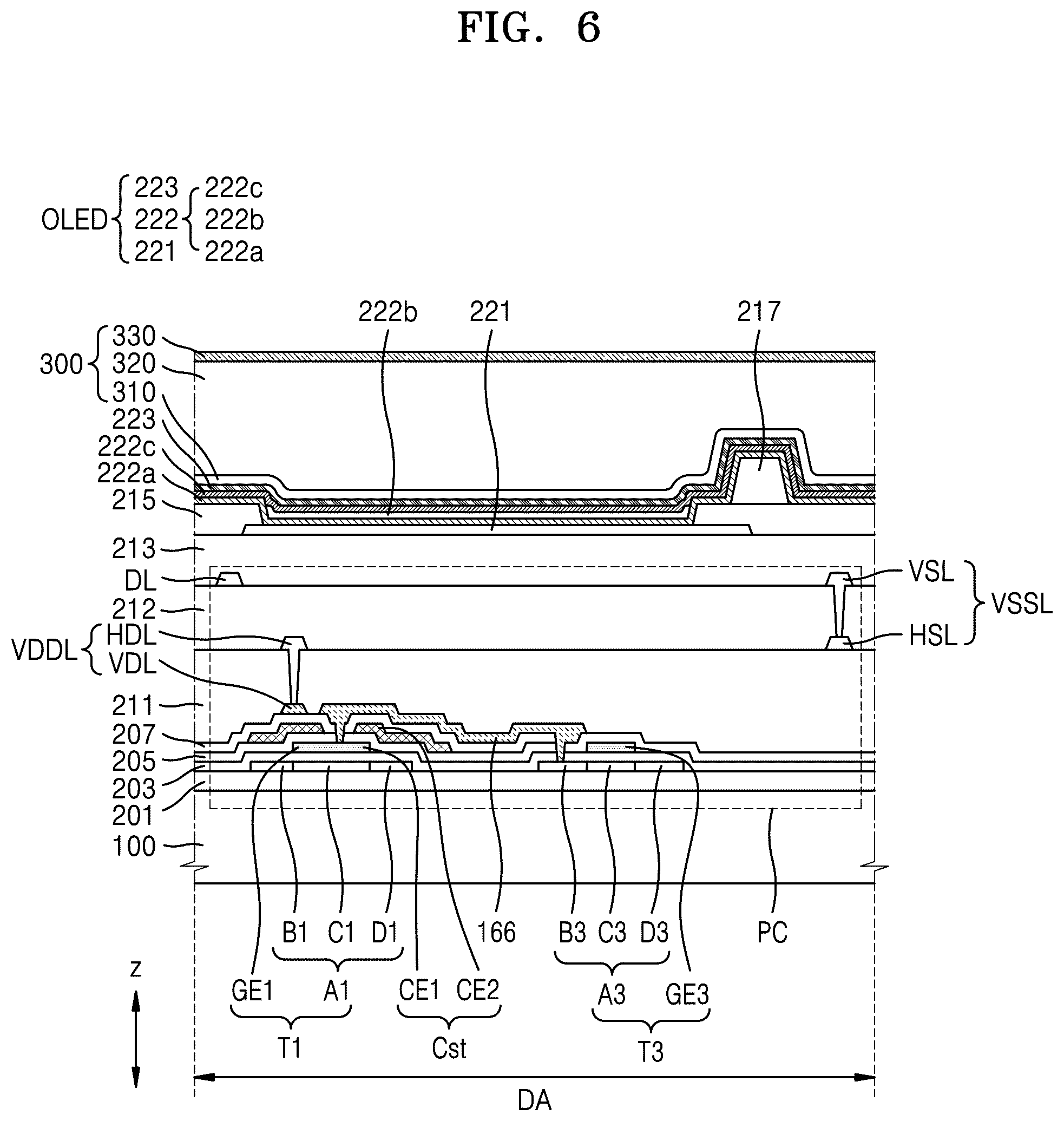 Patent US12562126 Figure 7 – Display panel and electronic apparatus including the same