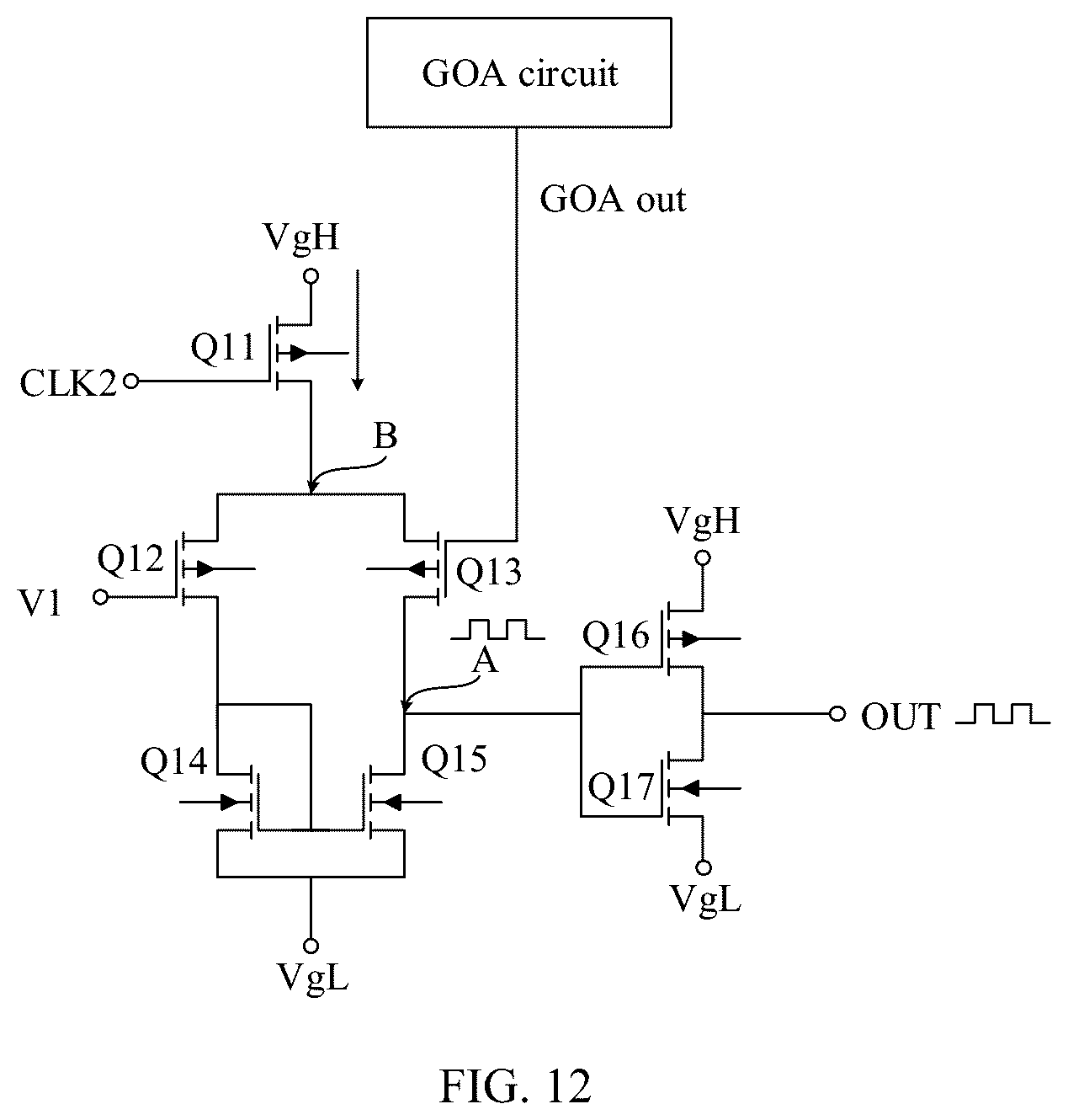 Patent US12562127 Figure 11 – Screen drive circuit, display, and electronic device