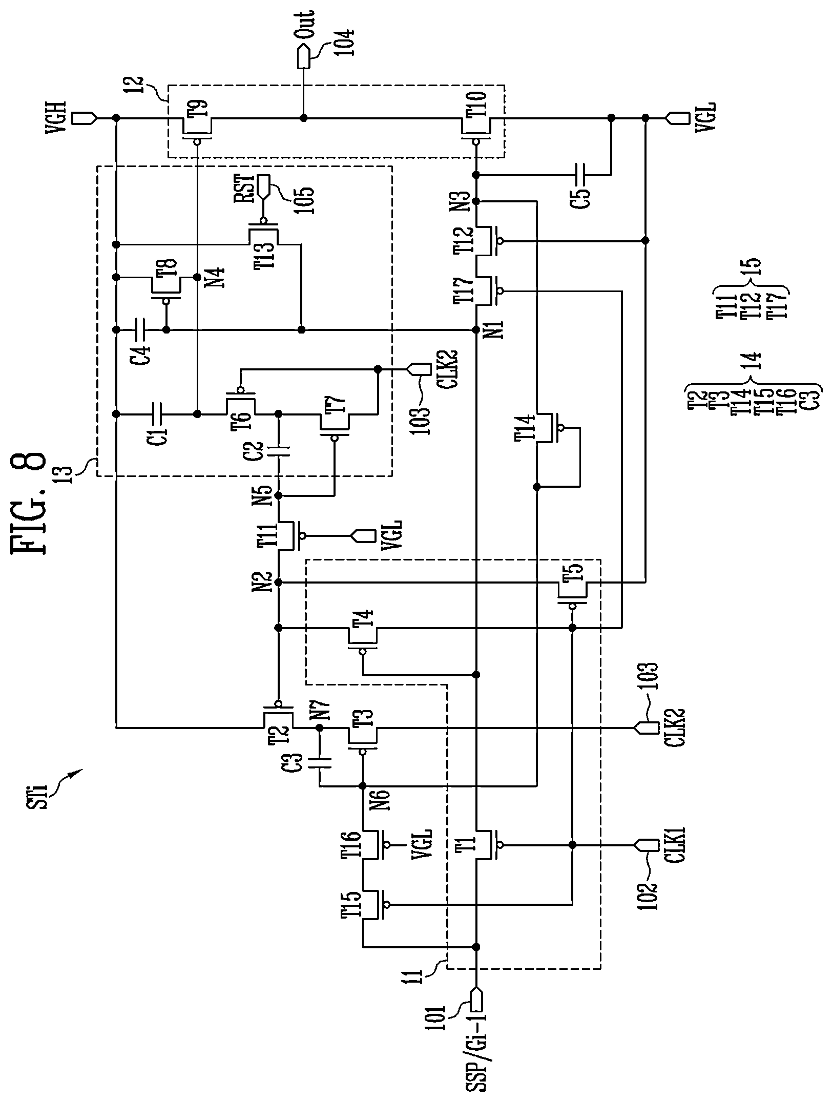 Patent US12562128 Figure 8 – Scan driver and driving method thereof