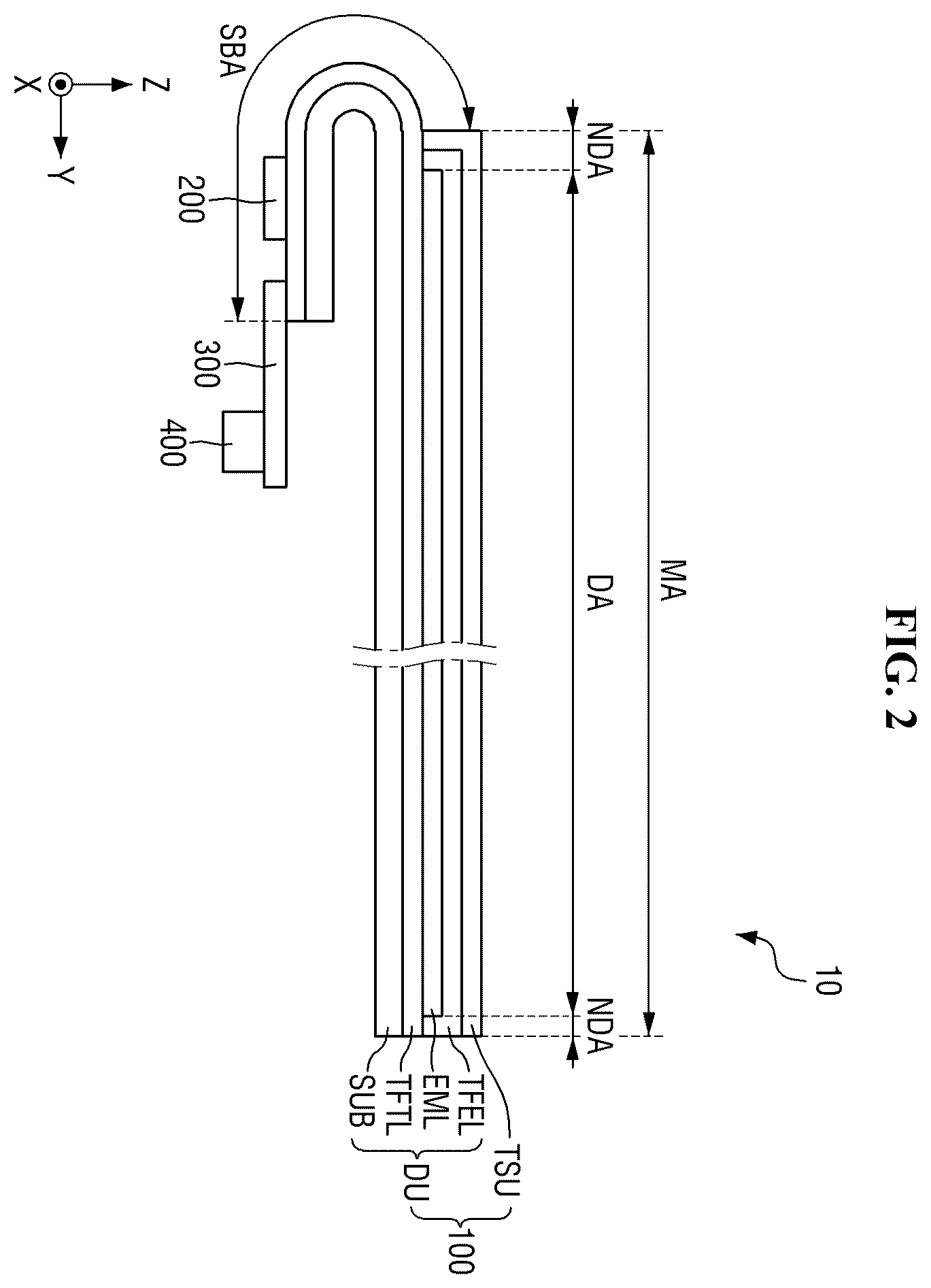 Patent US12562130 Figure 2 – Display device