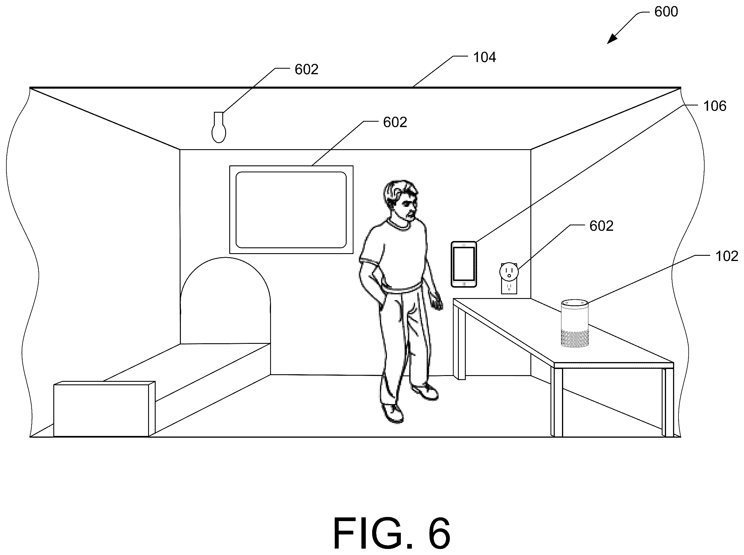 Patent US12562164 Figure 7 – Temporary account association with voice-enabled devices