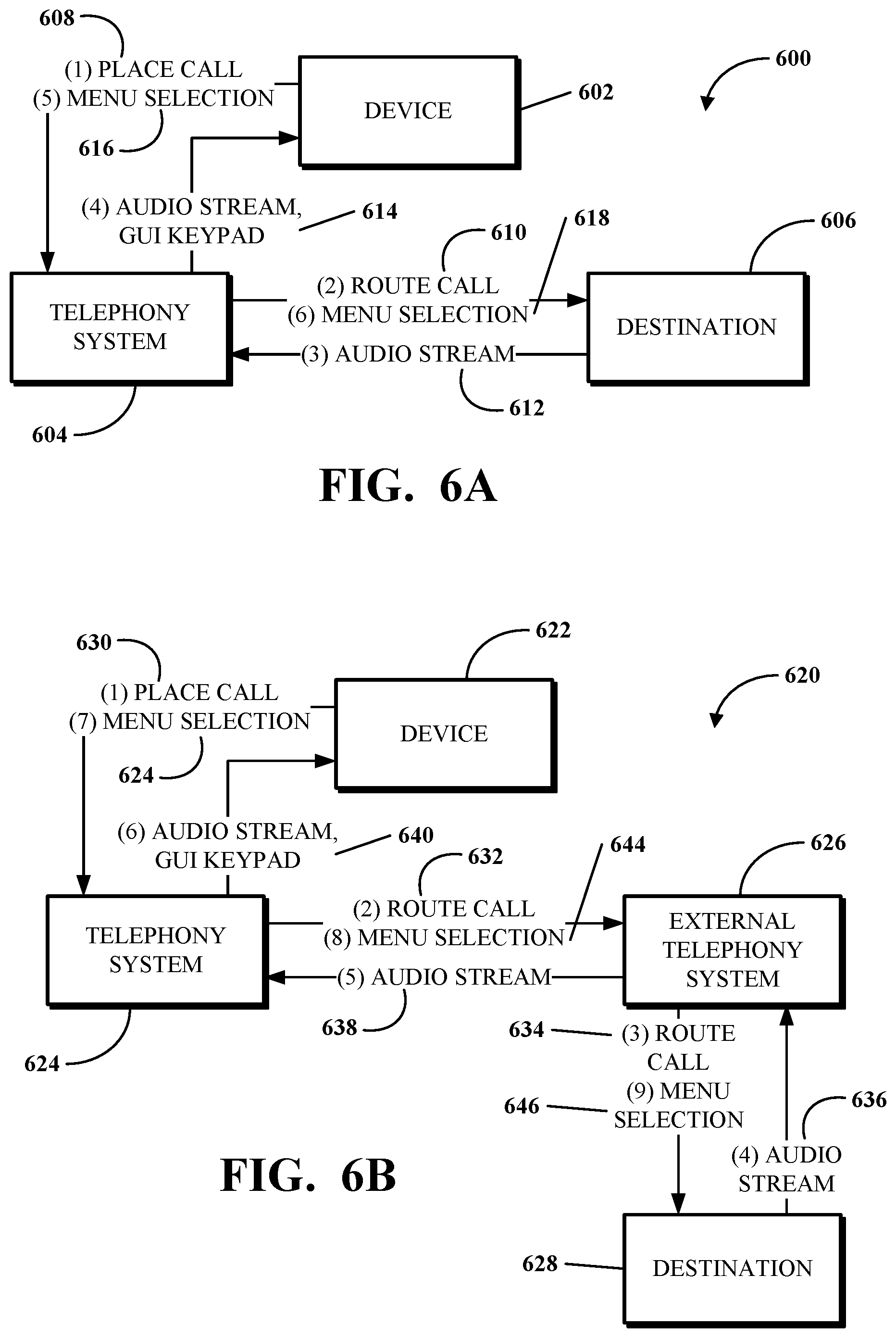 Patent US12562166 Figure 6 – Visual interactive voice response key mapping