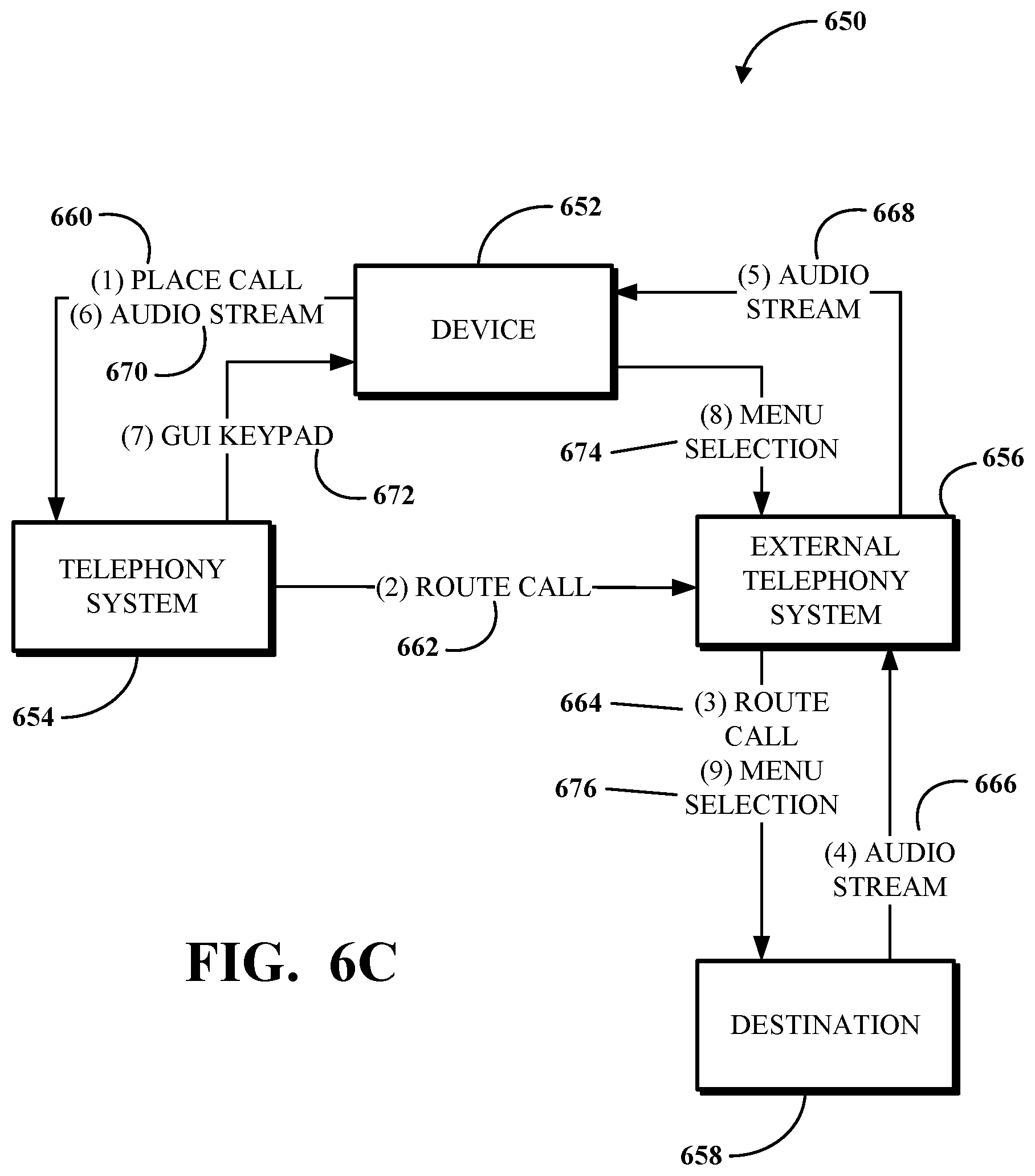 Patent US12562166 Figure 7 – Visual interactive voice response key mapping