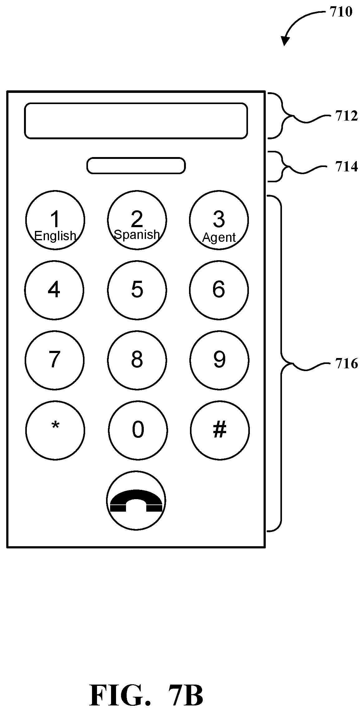 Patent US12562166 Figure 9 – Visual interactive voice response key mapping