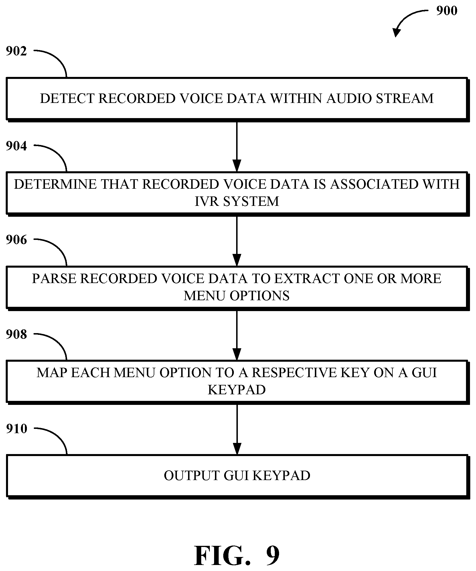 Patent US12562166 Figure 11 – Visual interactive voice response key mapping