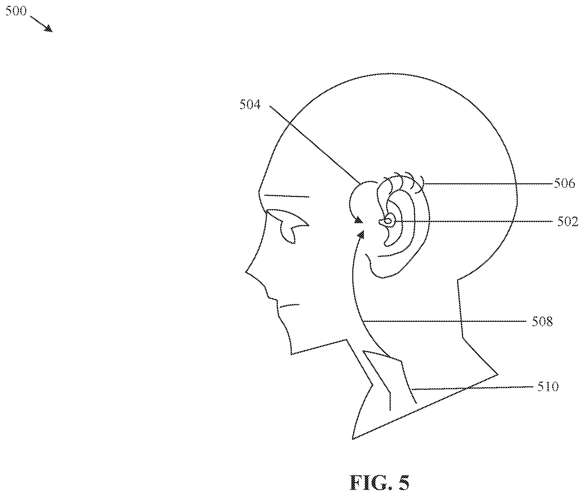Patent US12562173 Figure 5 – Wearable device control based on voice command of verified user
