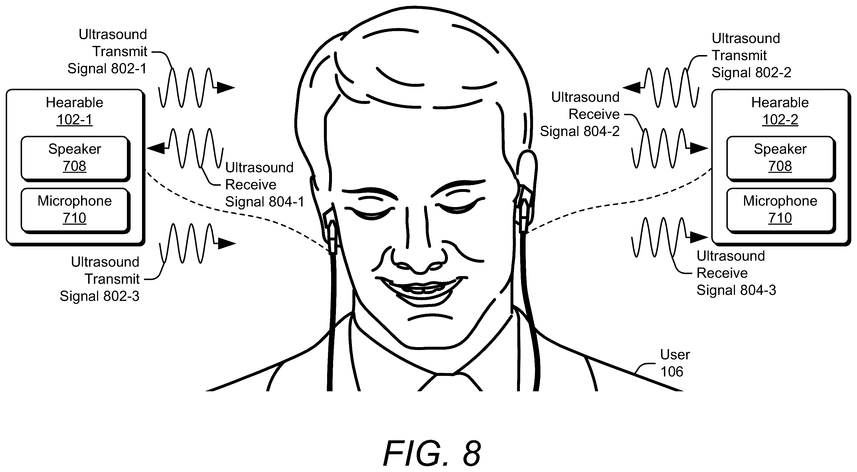 Patent US12562185 Figure 9 – Voice activity detection using active acoustic sensing