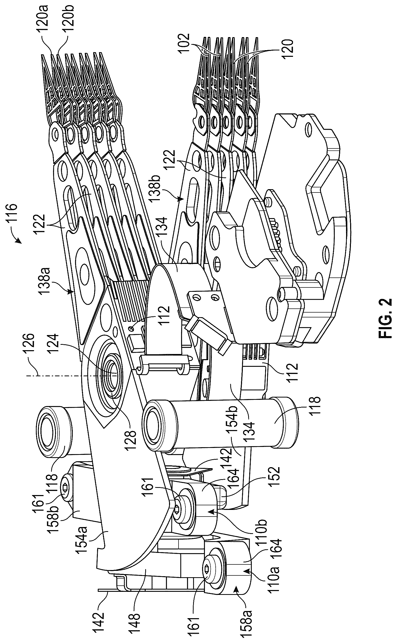 Patent US12562189 Figure 2 – Disk drive arm actuator with piezoelectric ultrasonic motor