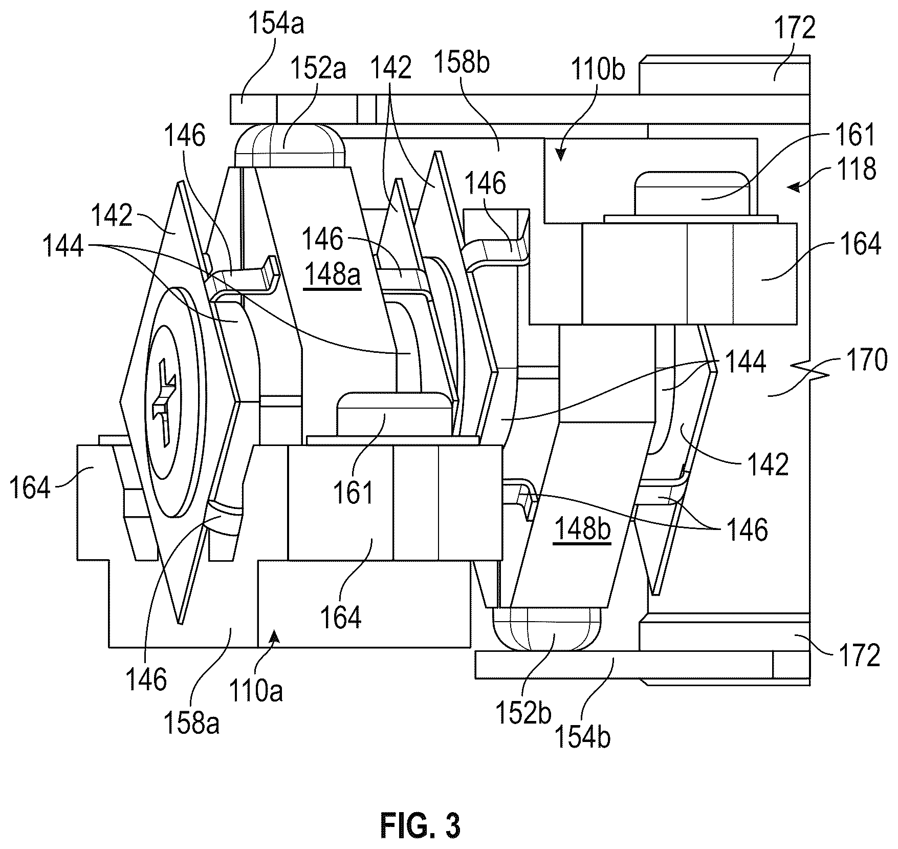 Patent US12562189 Figure 3 – Disk drive arm actuator with piezoelectric ultrasonic motor