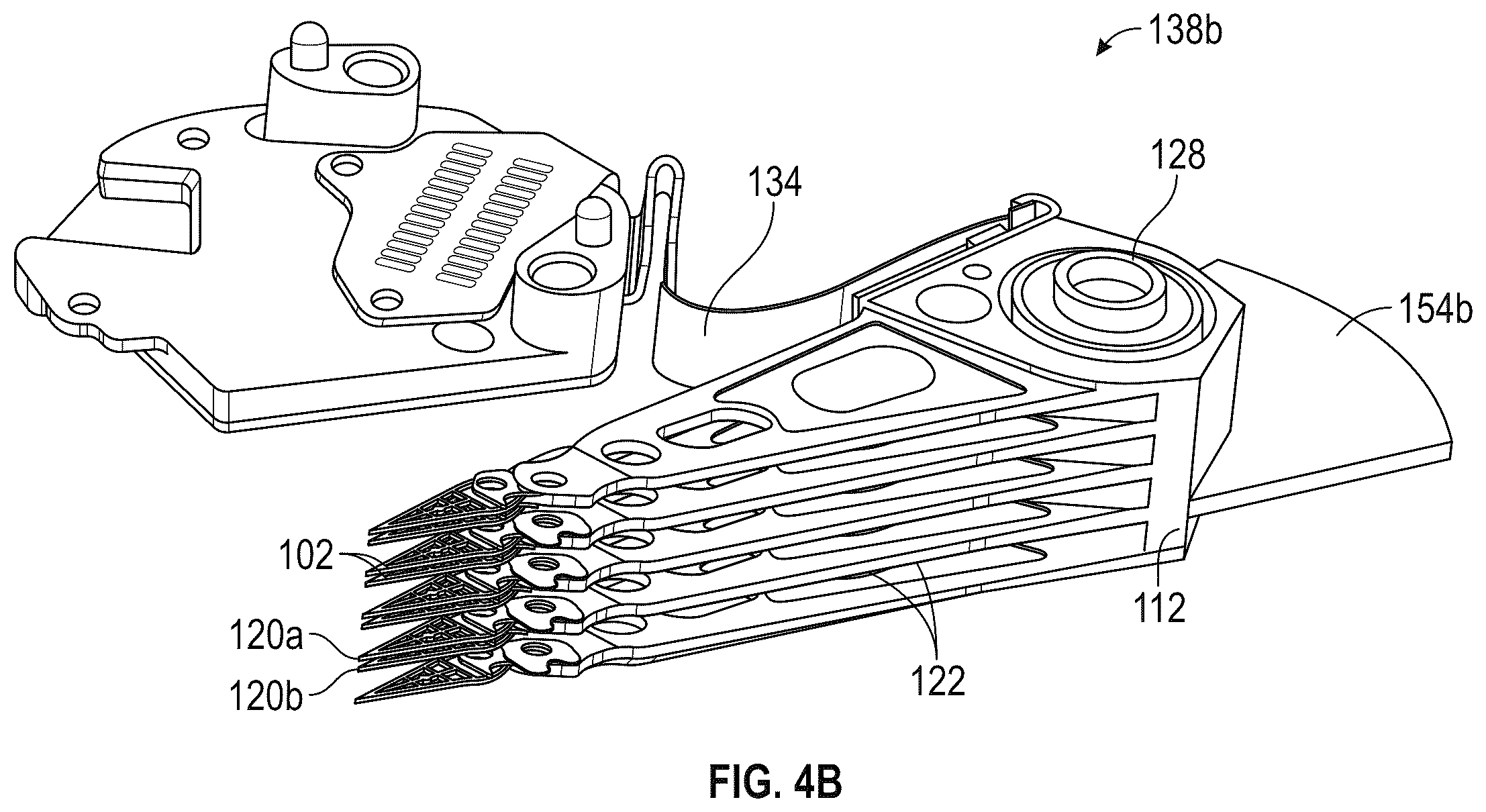 Patent US12562189 Figure 5 – Disk drive arm actuator with piezoelectric ultrasonic motor