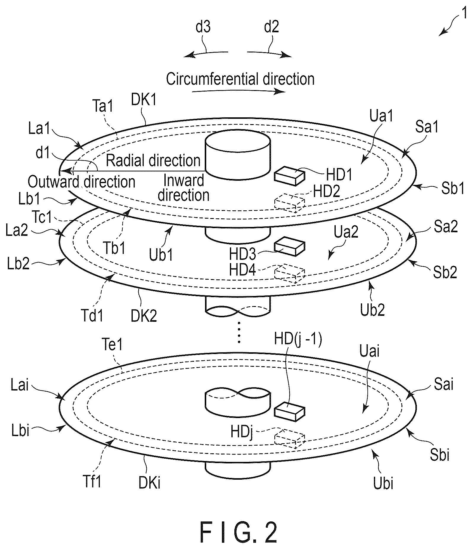 Patent US12562192 Figure 2 – Magnetic disk device