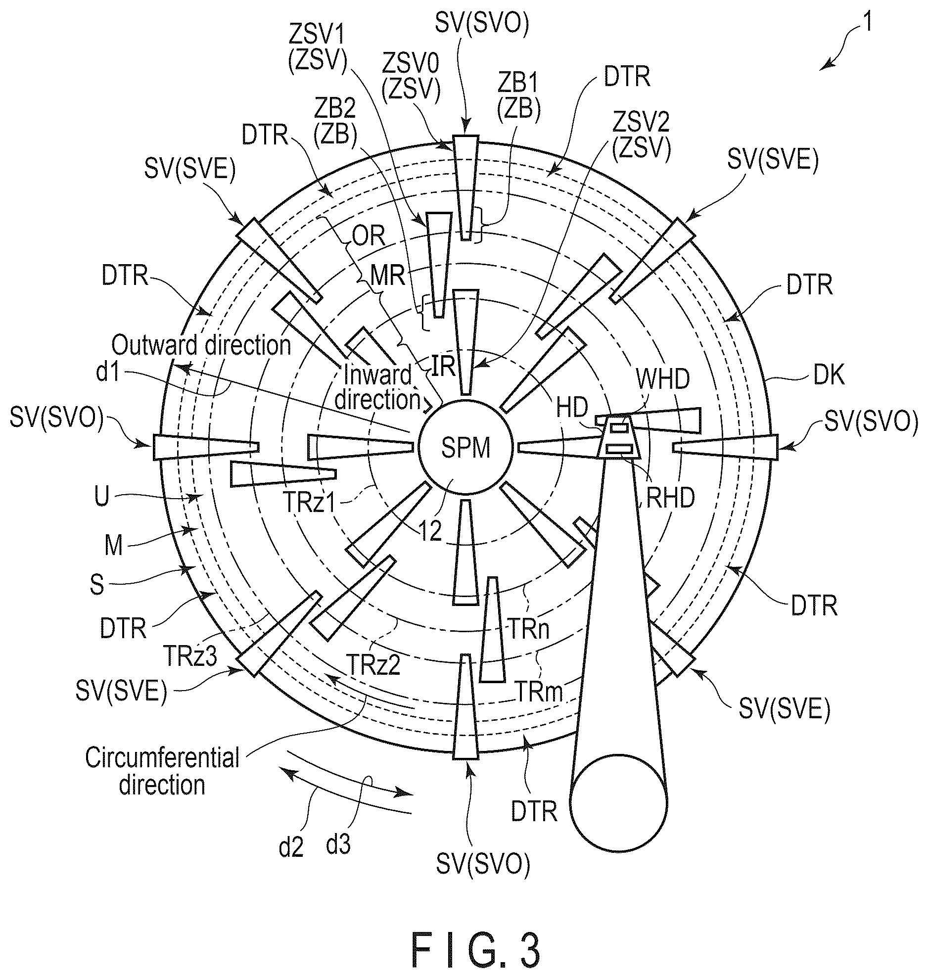 Patent US12562192 Figure 3 – Magnetic disk device