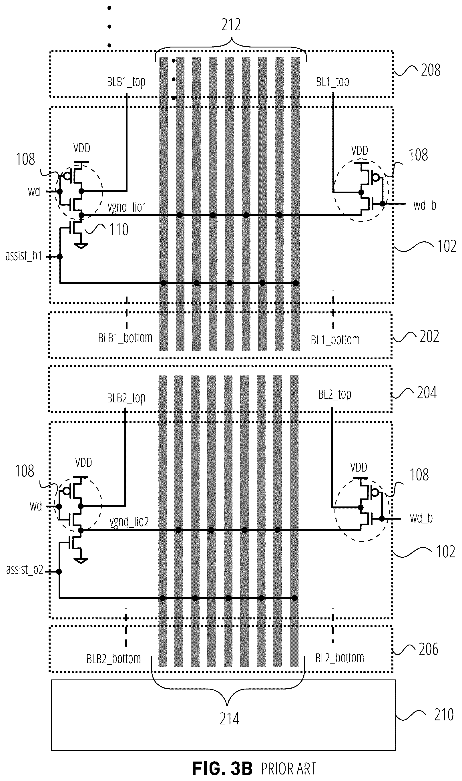 Patent US12562200 Figure 4 – Shared metal wire capacitance for negative bit-line