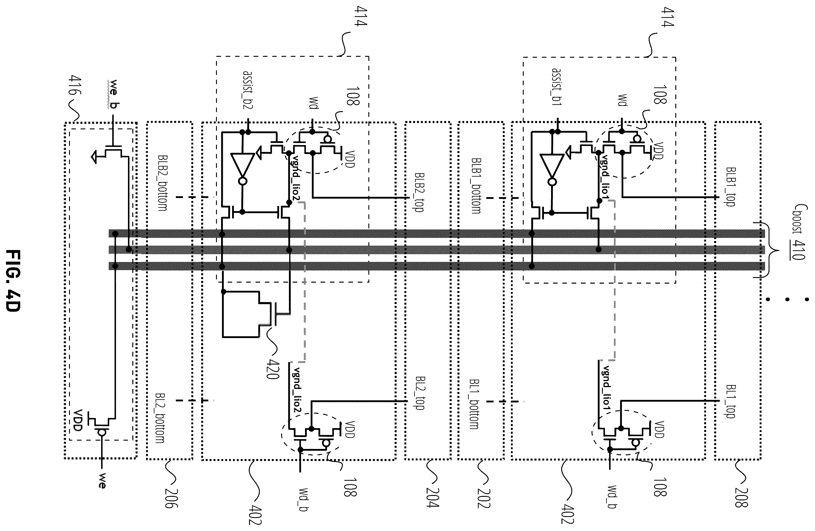 Patent US12562200 Figure 8 – Shared metal wire capacitance for negative bit-line