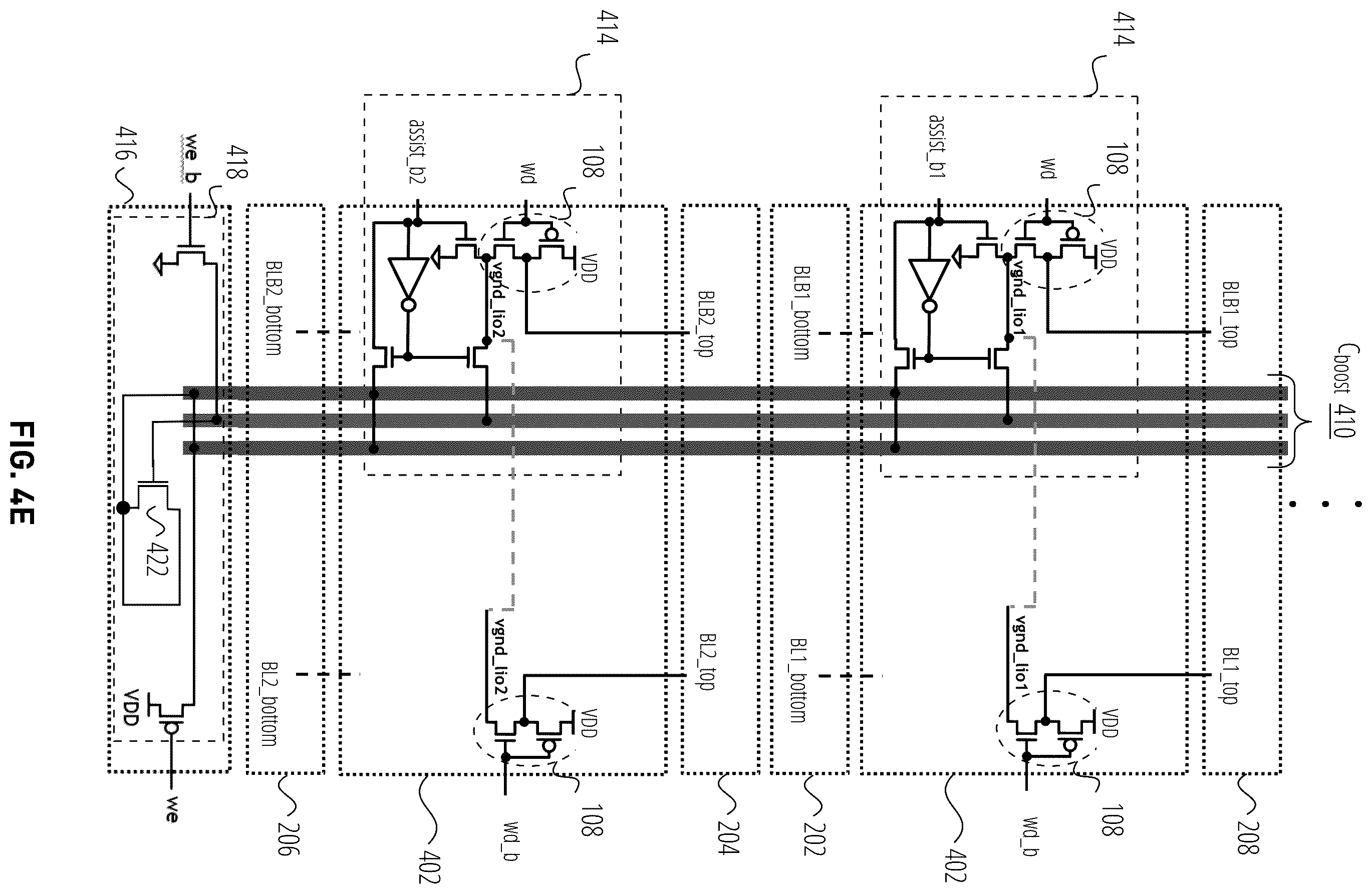 Patent US12562200 Figure 9 – Shared metal wire capacitance for negative bit-line