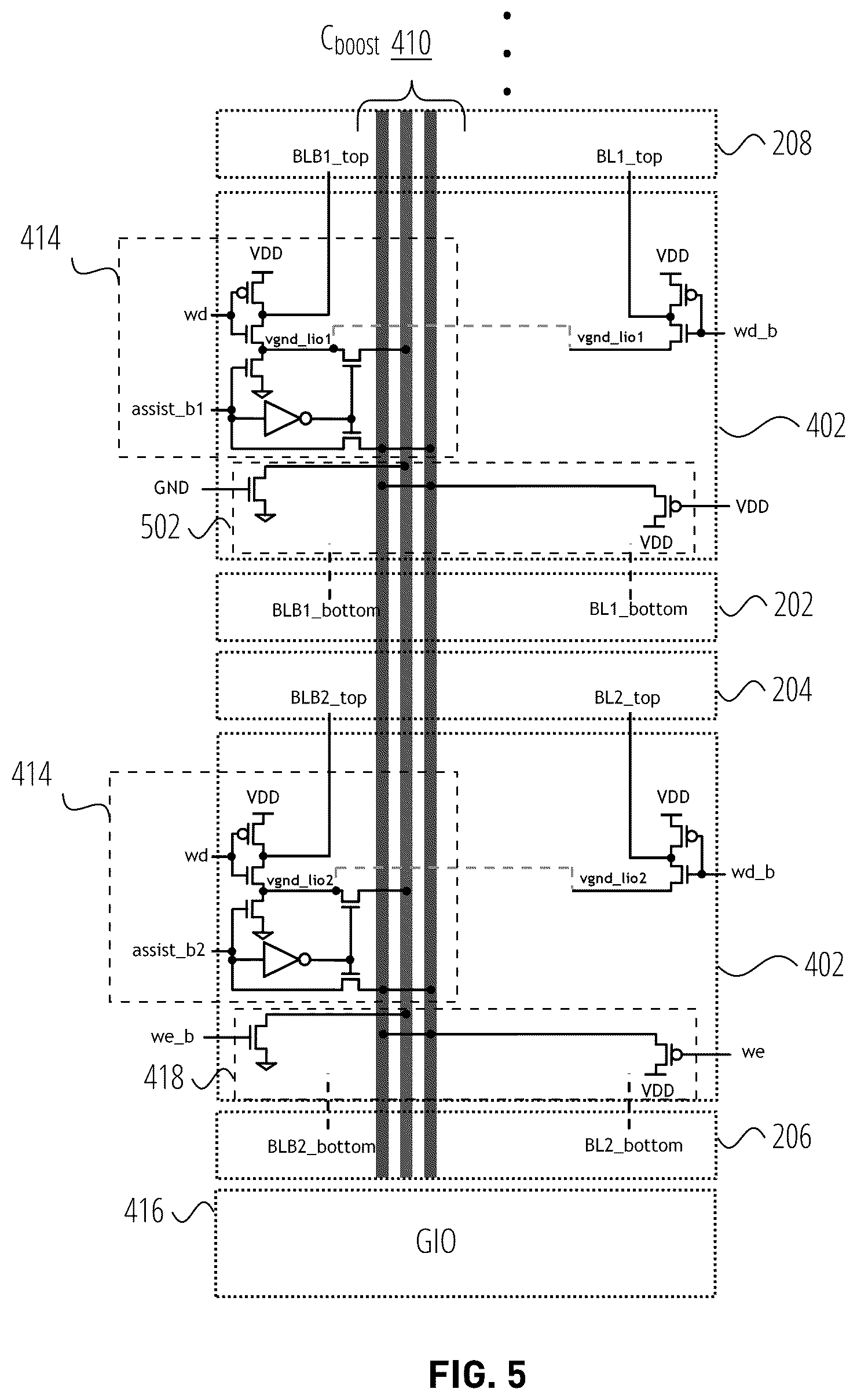 Patent US12562200 Figure 10 – Shared metal wire capacitance for negative bit-line
