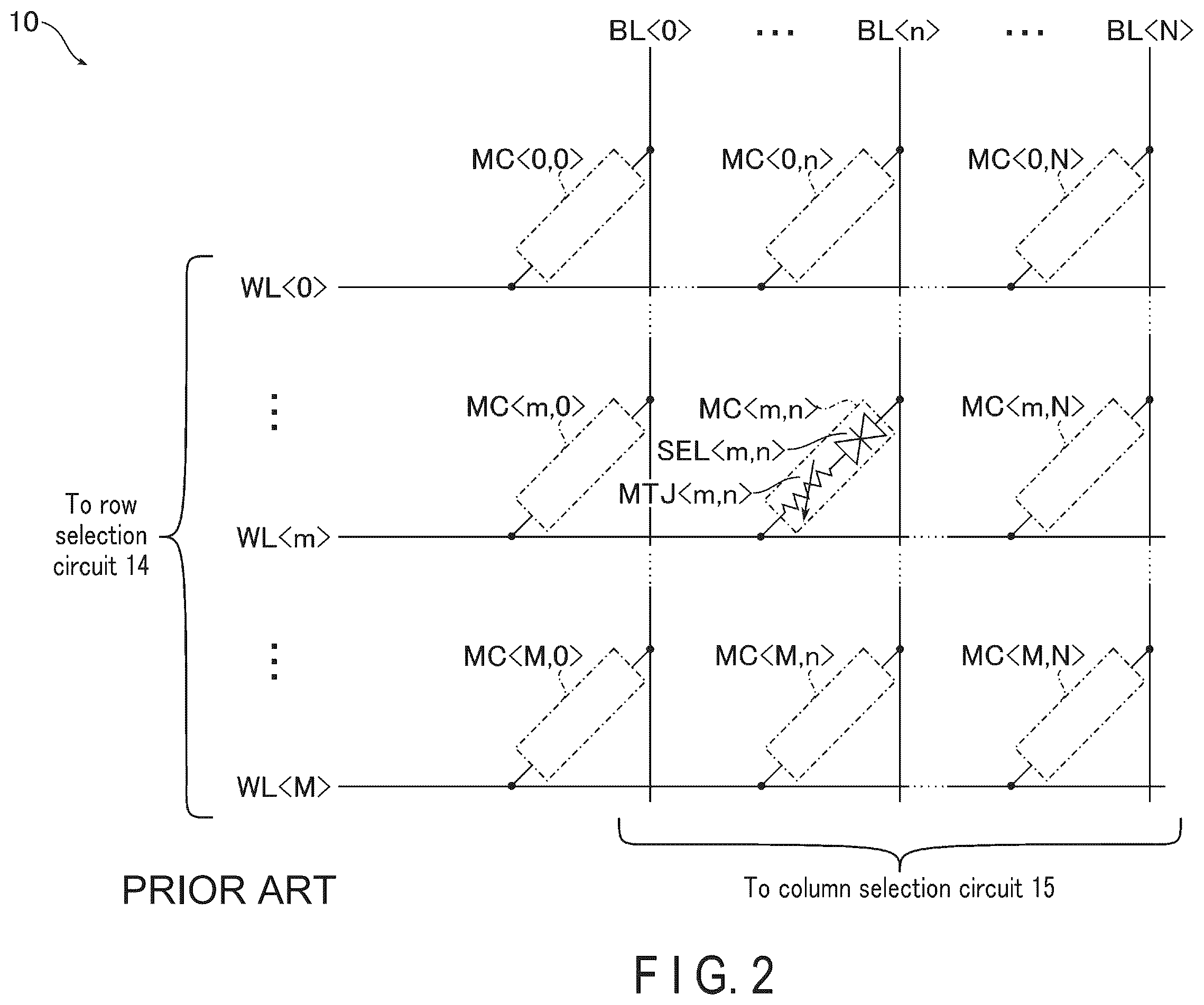 Patent US12562202 Figure 2 – Memory device supplying current to first memory cell based on a first current and a second current flowing in second memory cells