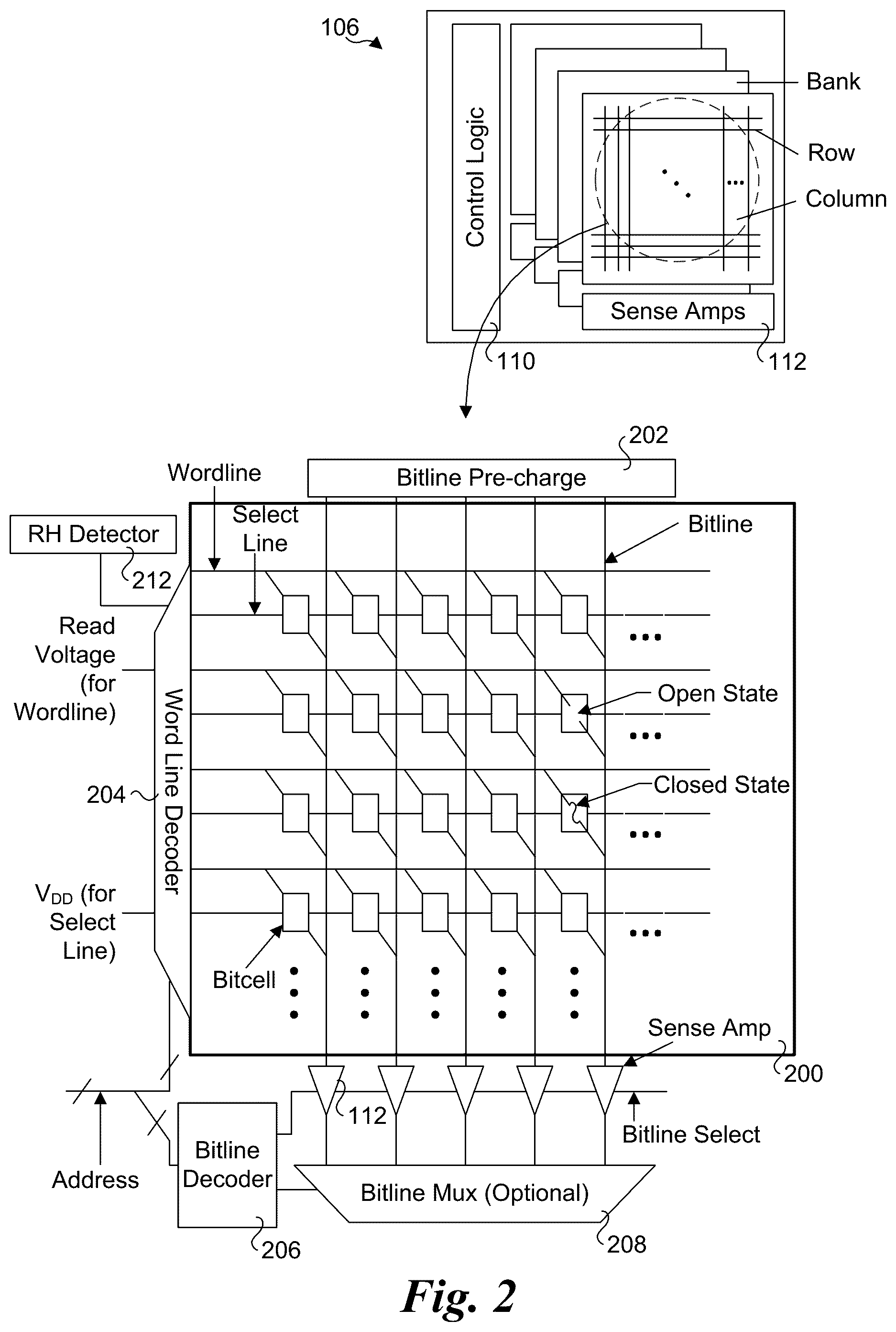 Patent US12562207 Figure 2 – Method of polling row hammer (RH) indicator inside memory