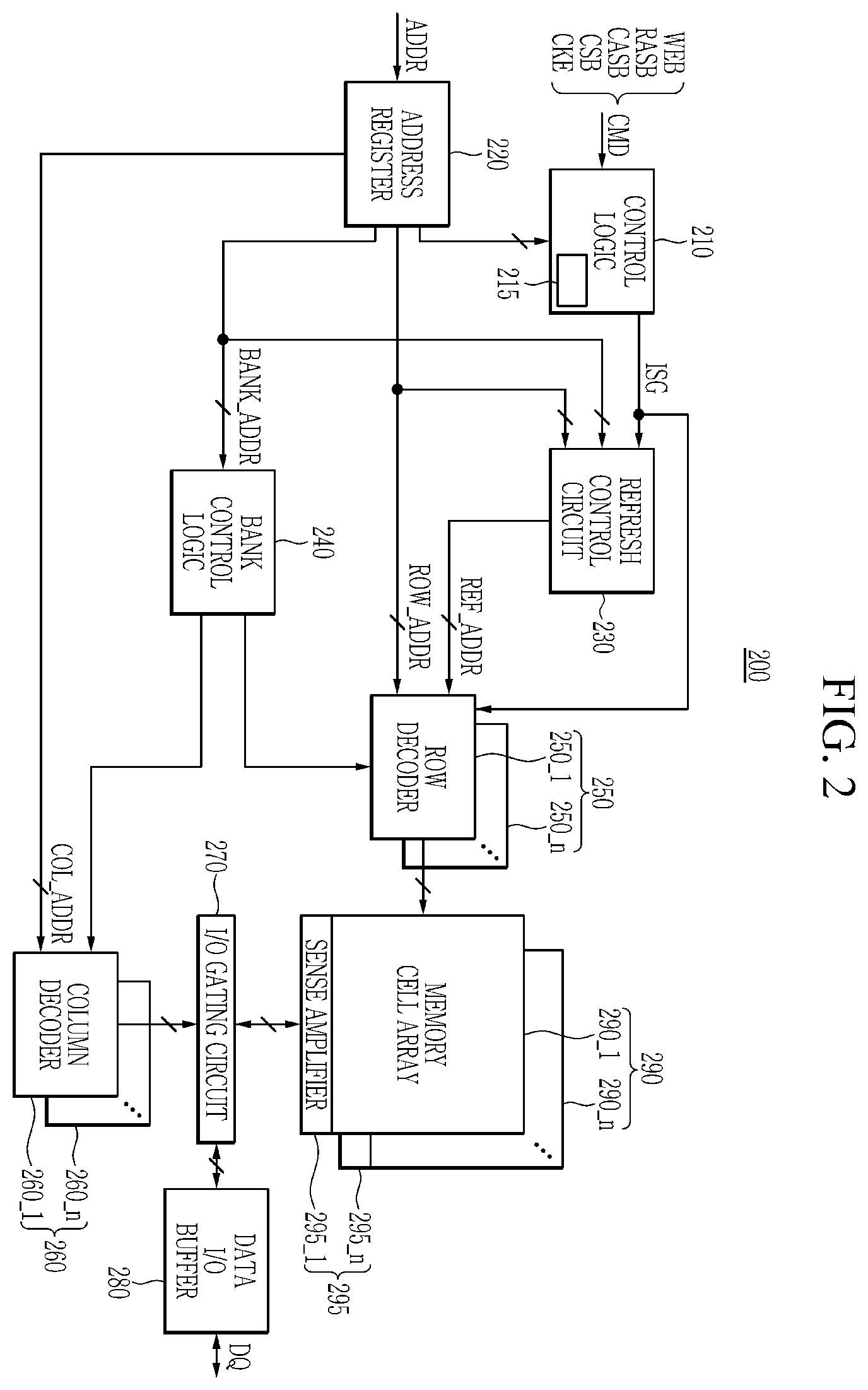 Patent US12562209 Figure 2 – Memory device and refresh controlling method thereof