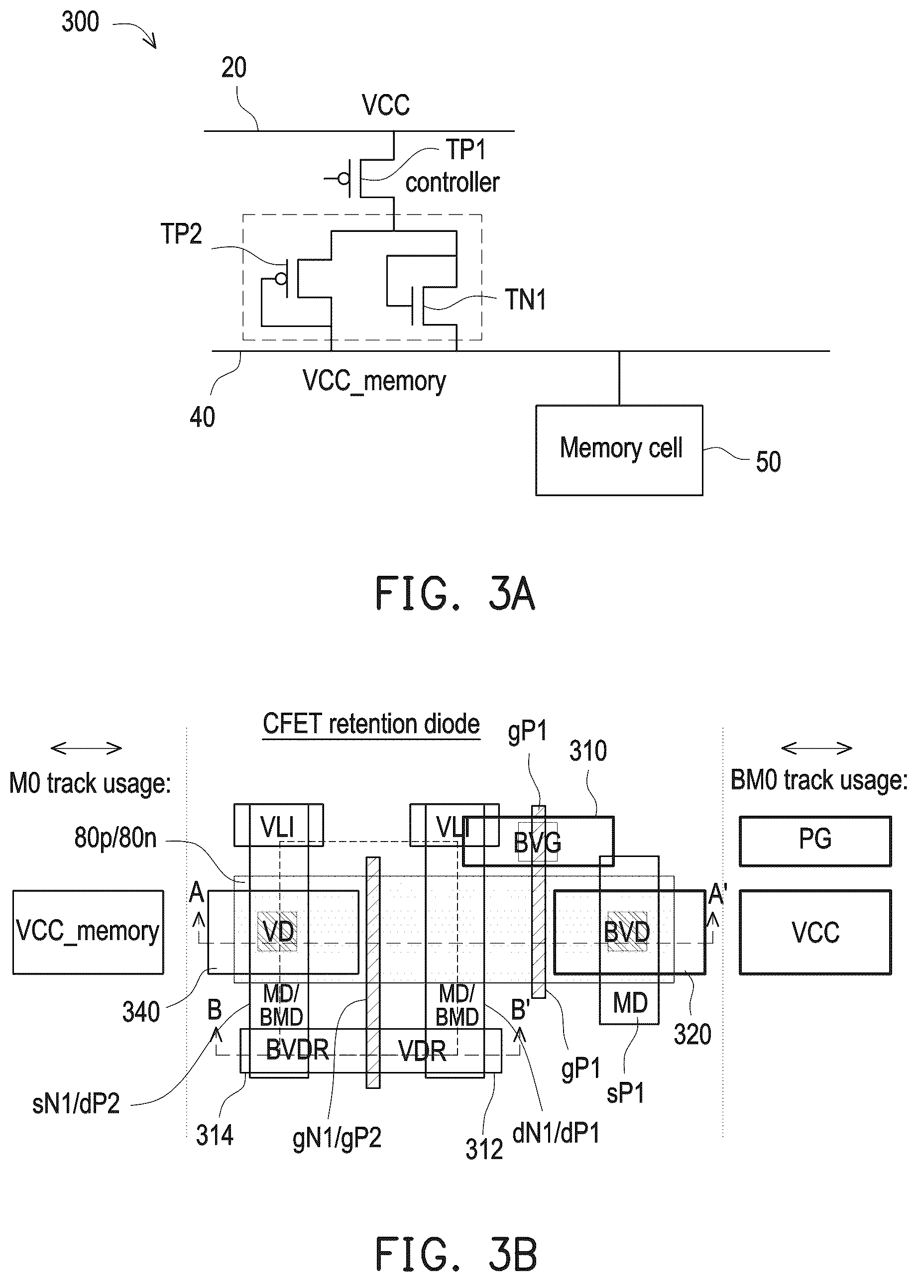 Patent US12562211 Figure 5 – Power control circuit for memory circuit based on complementary field effect transistor devices