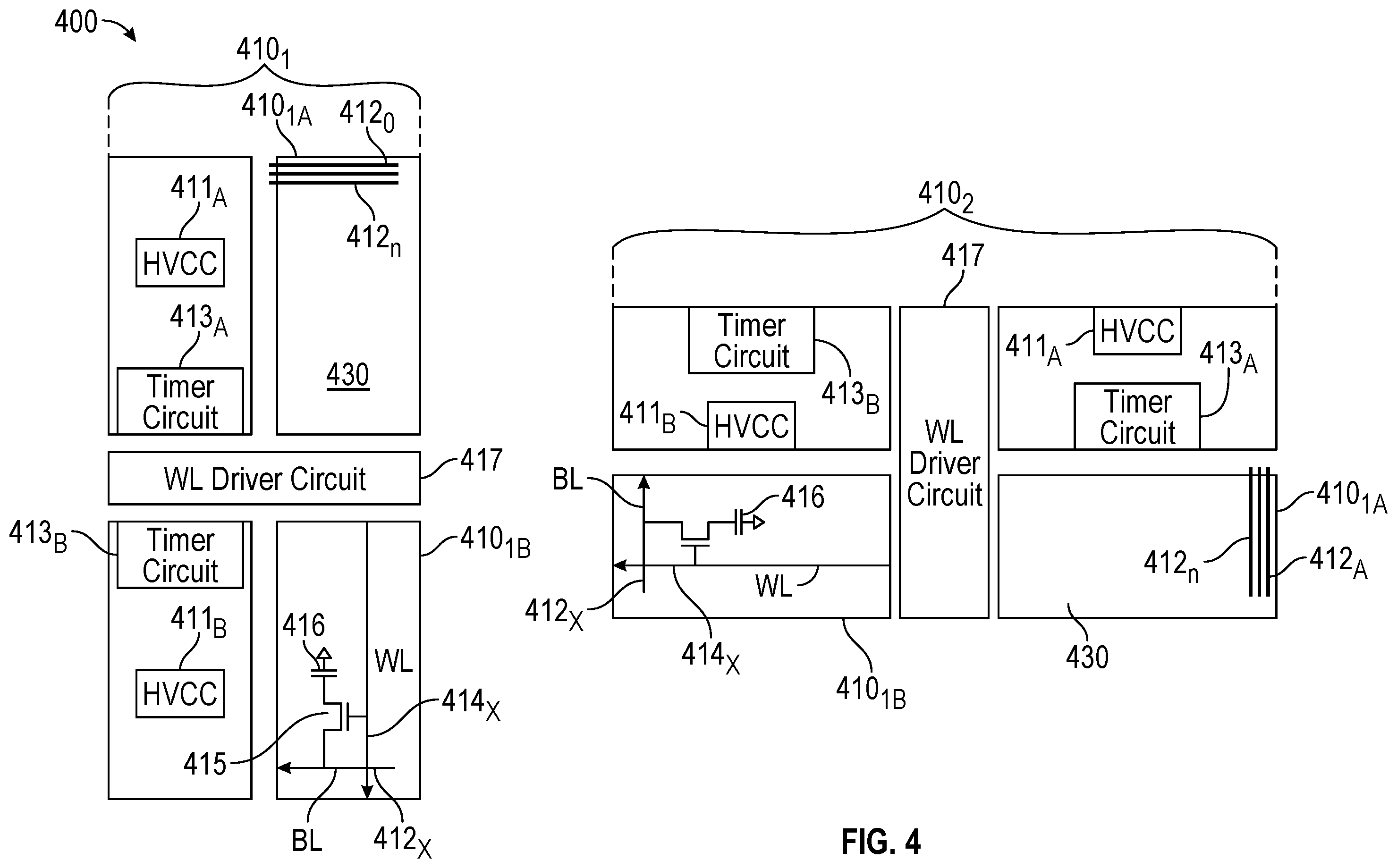 Patent US12562215 Figure 4 – Providing orthogonal subarrays in a dynamic random access memory